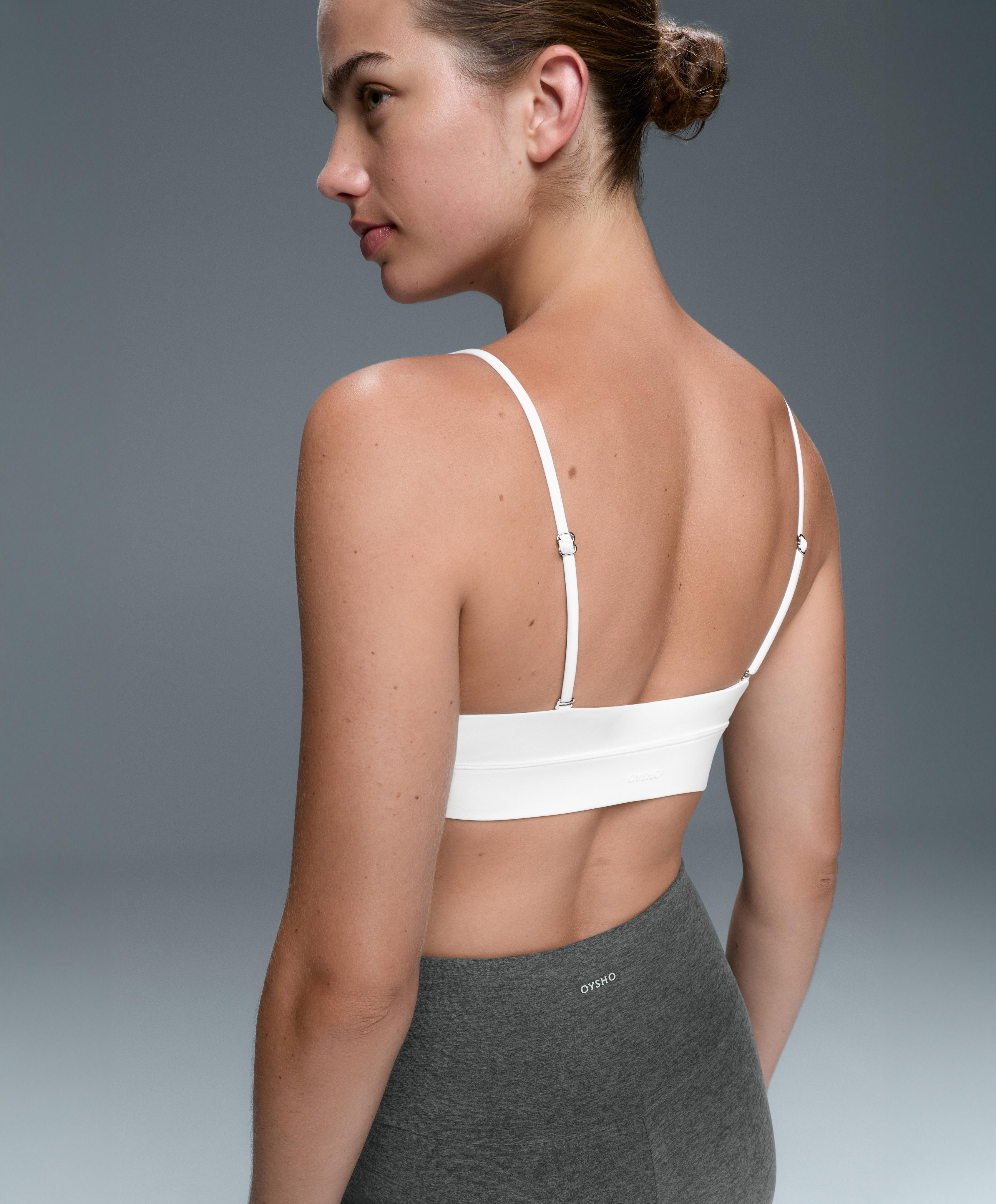 Low-support Comfortlux triangle sports bra — WHITE 