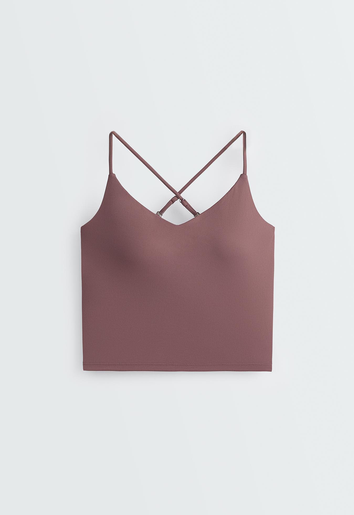 Comfortlux tank top with adjustable straps — MAUVE-TAUPE