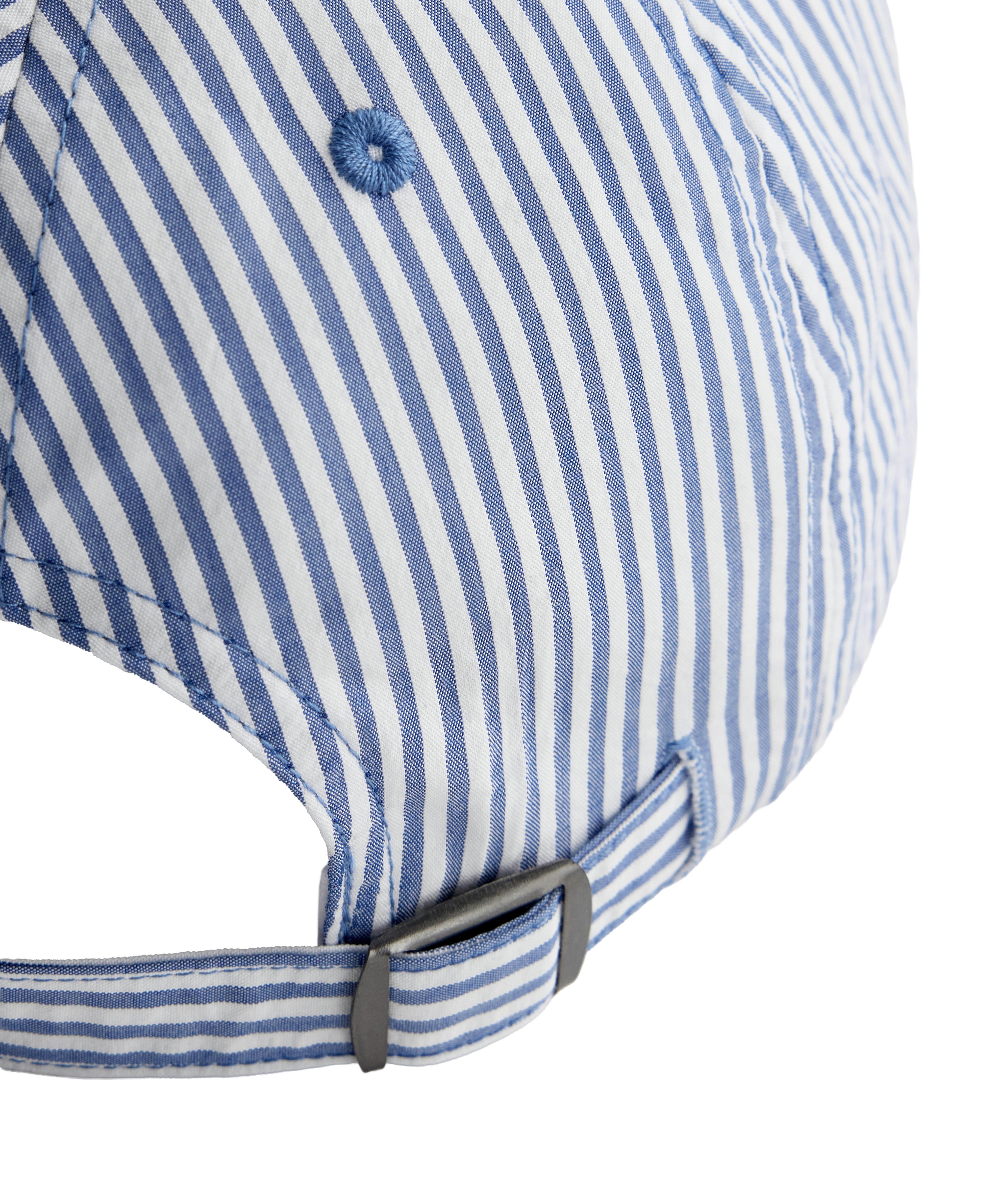 100% cotton striped cap — PALE BLUE