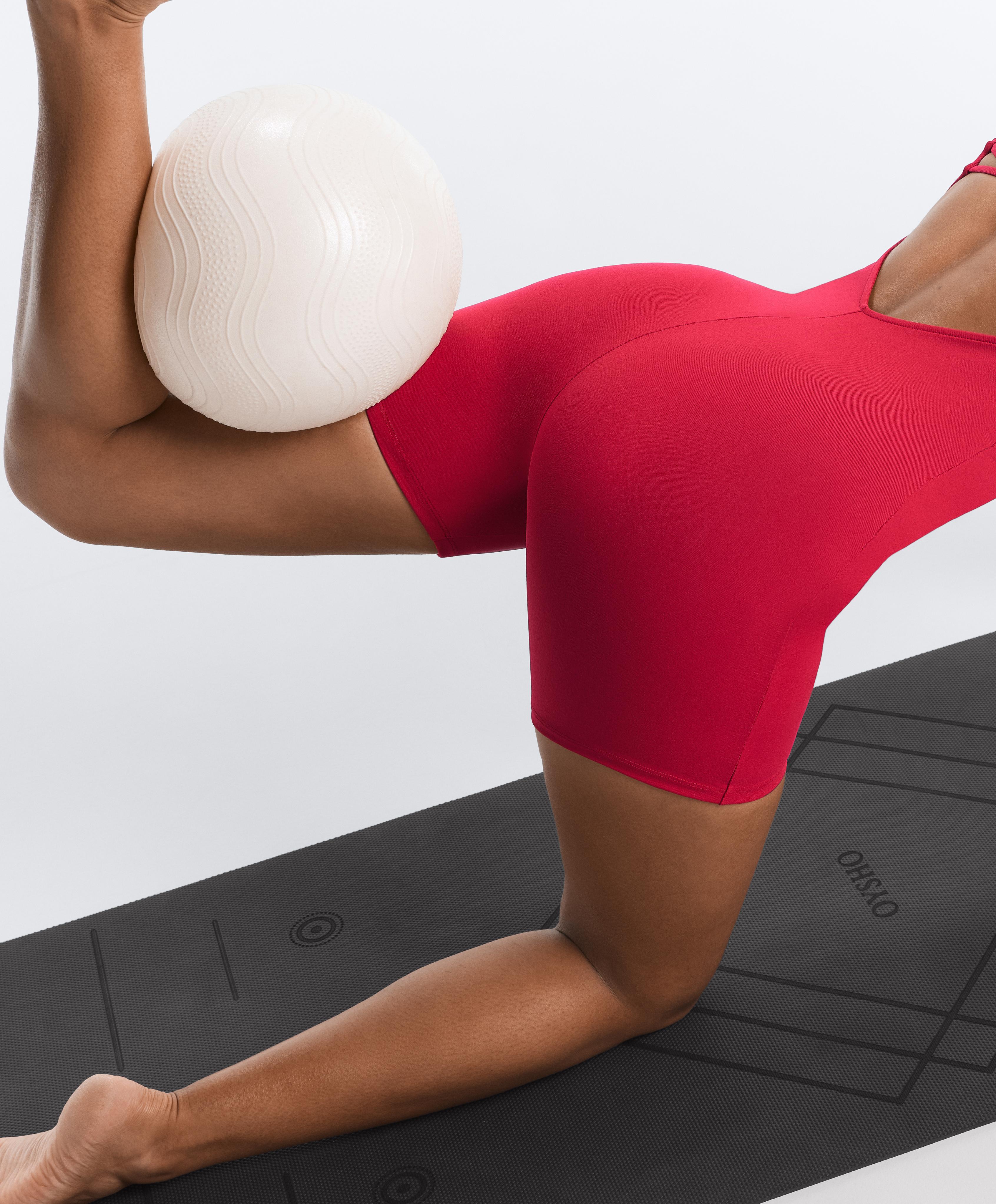 Evermove open-back short jumpsuit — RED
