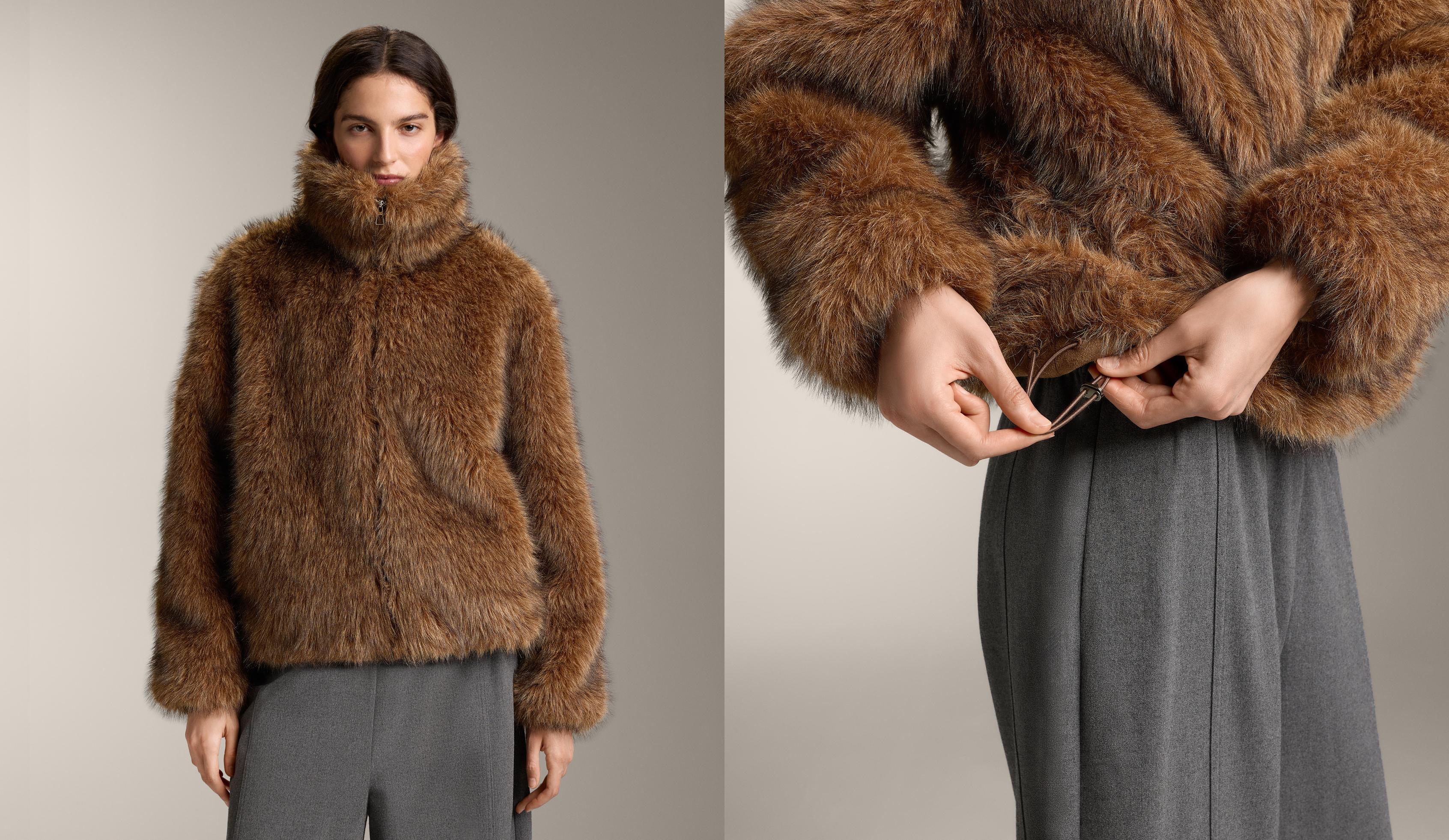 Faux fur jacket — MAHOGANY