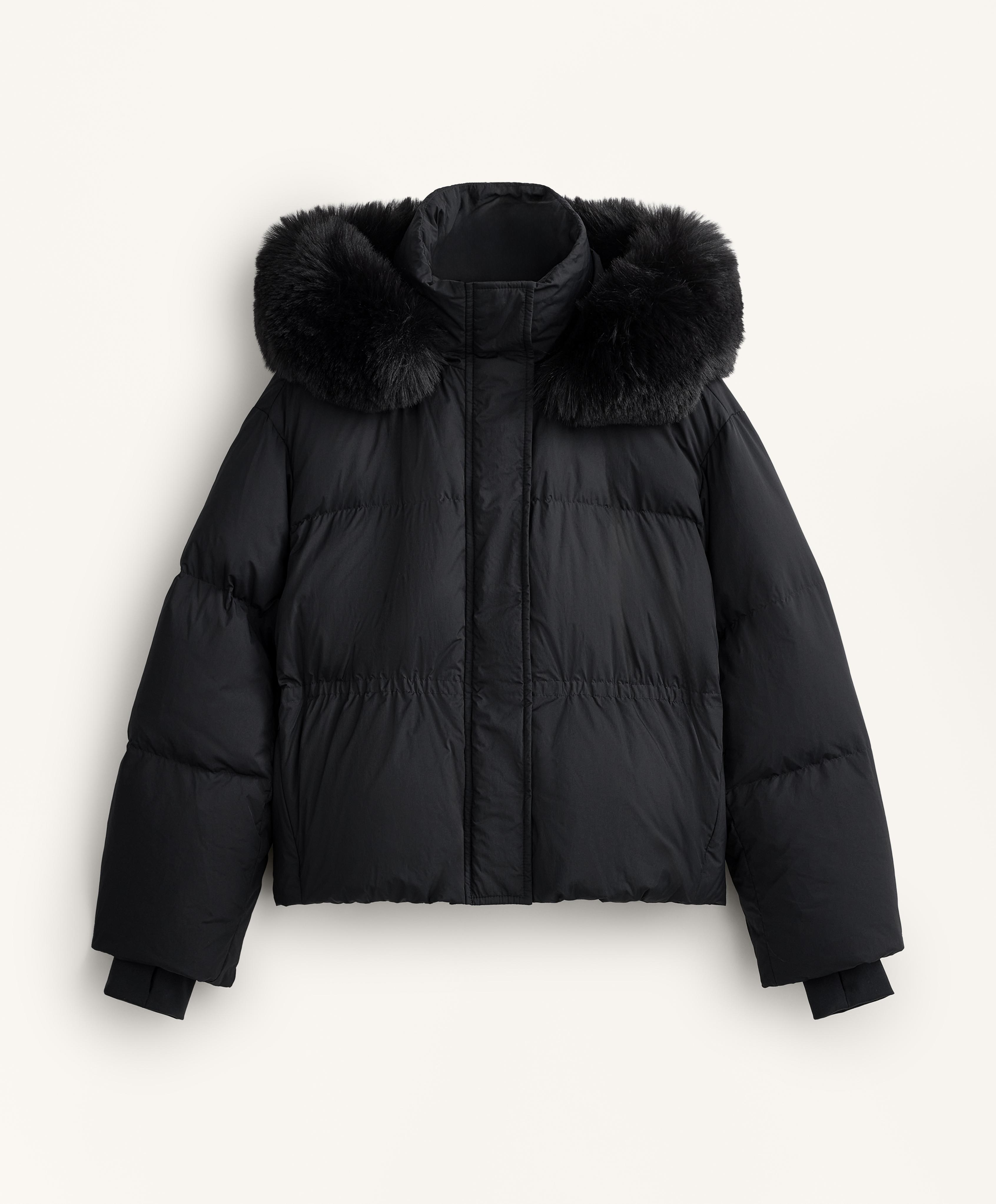 Short 100% down padded jacket — BLACK