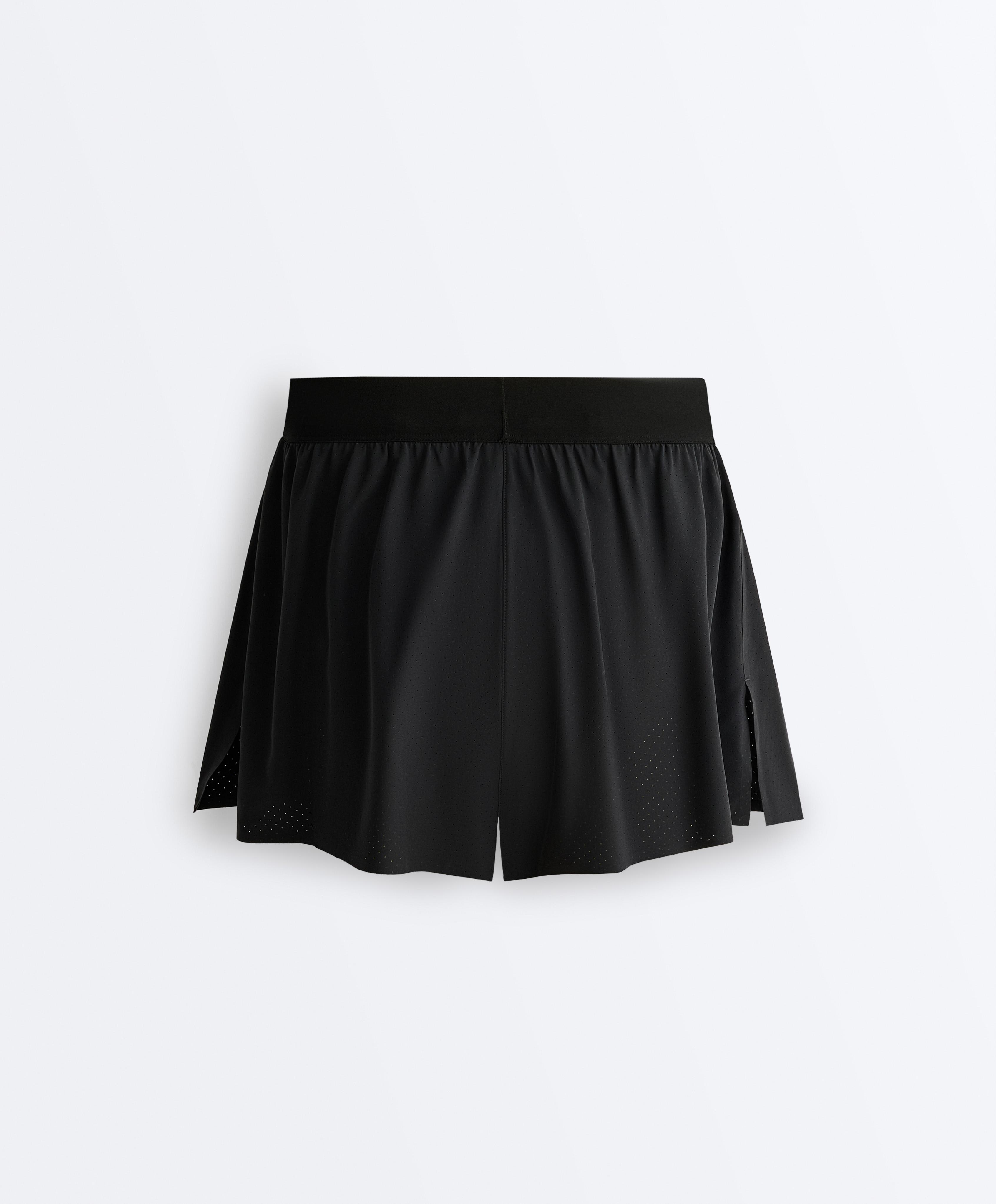 7cm high-rise technical shorts — BLACK