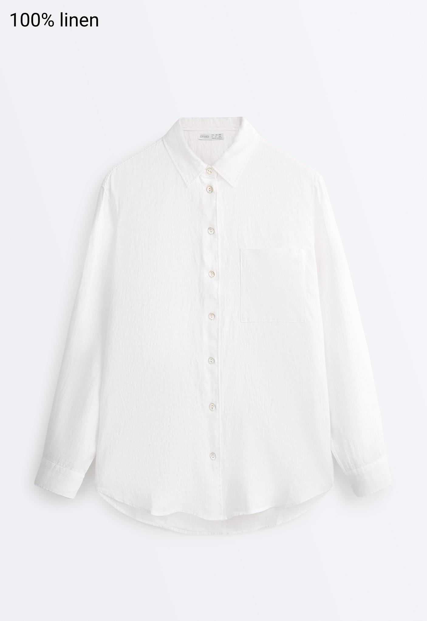 100% linen relaxed shirt - Sale