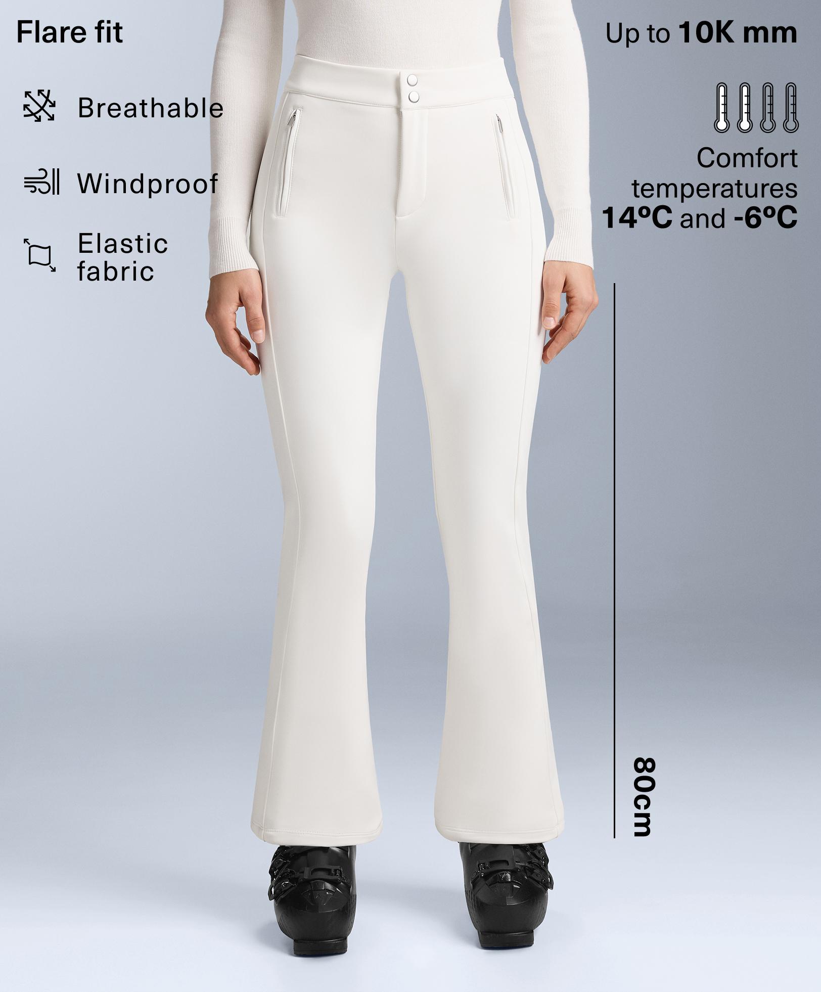 Water-resistant flare stretch SKI trousers