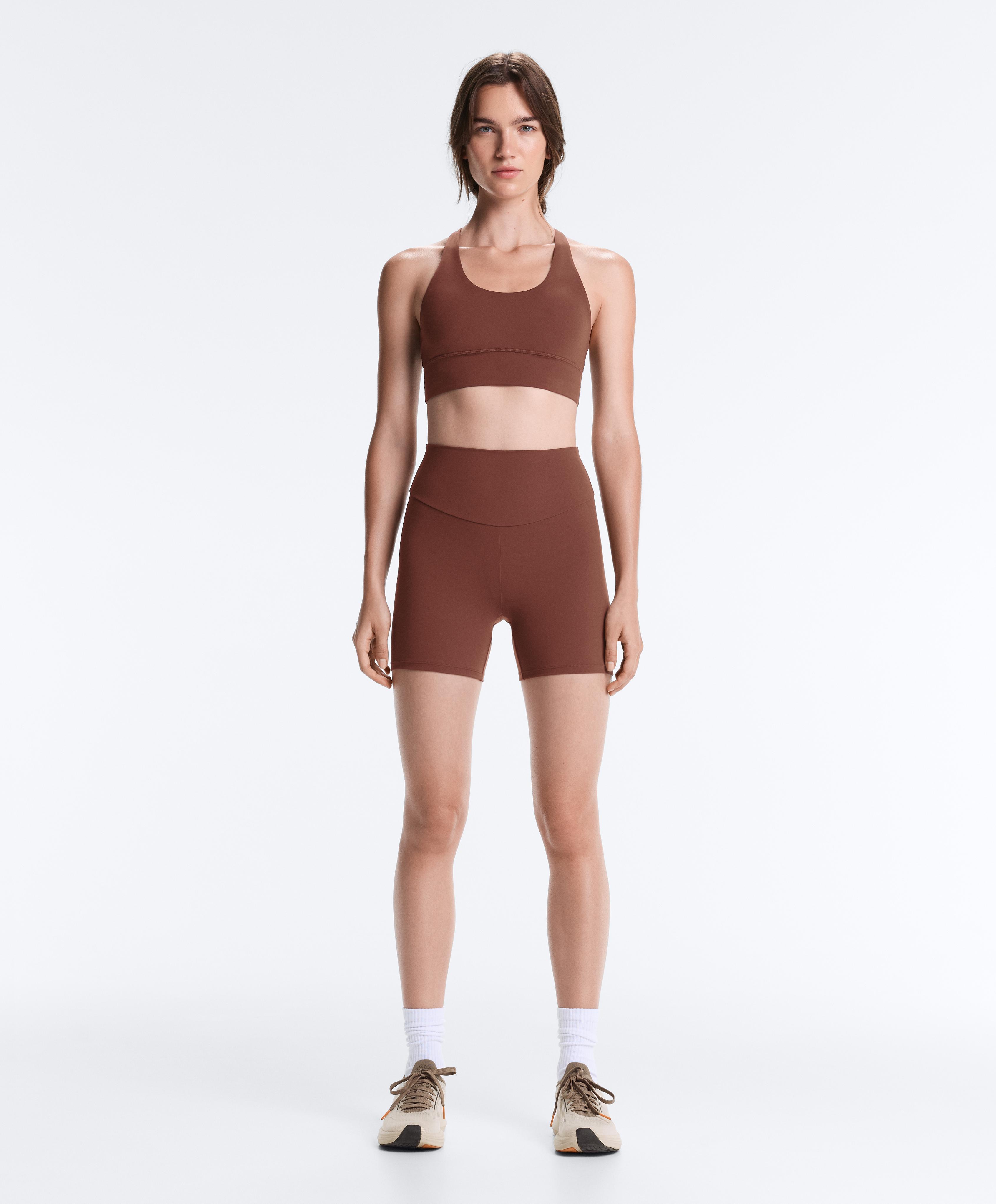 Comfortlux high-waisted 10cm hot pants — TERRACOTTA