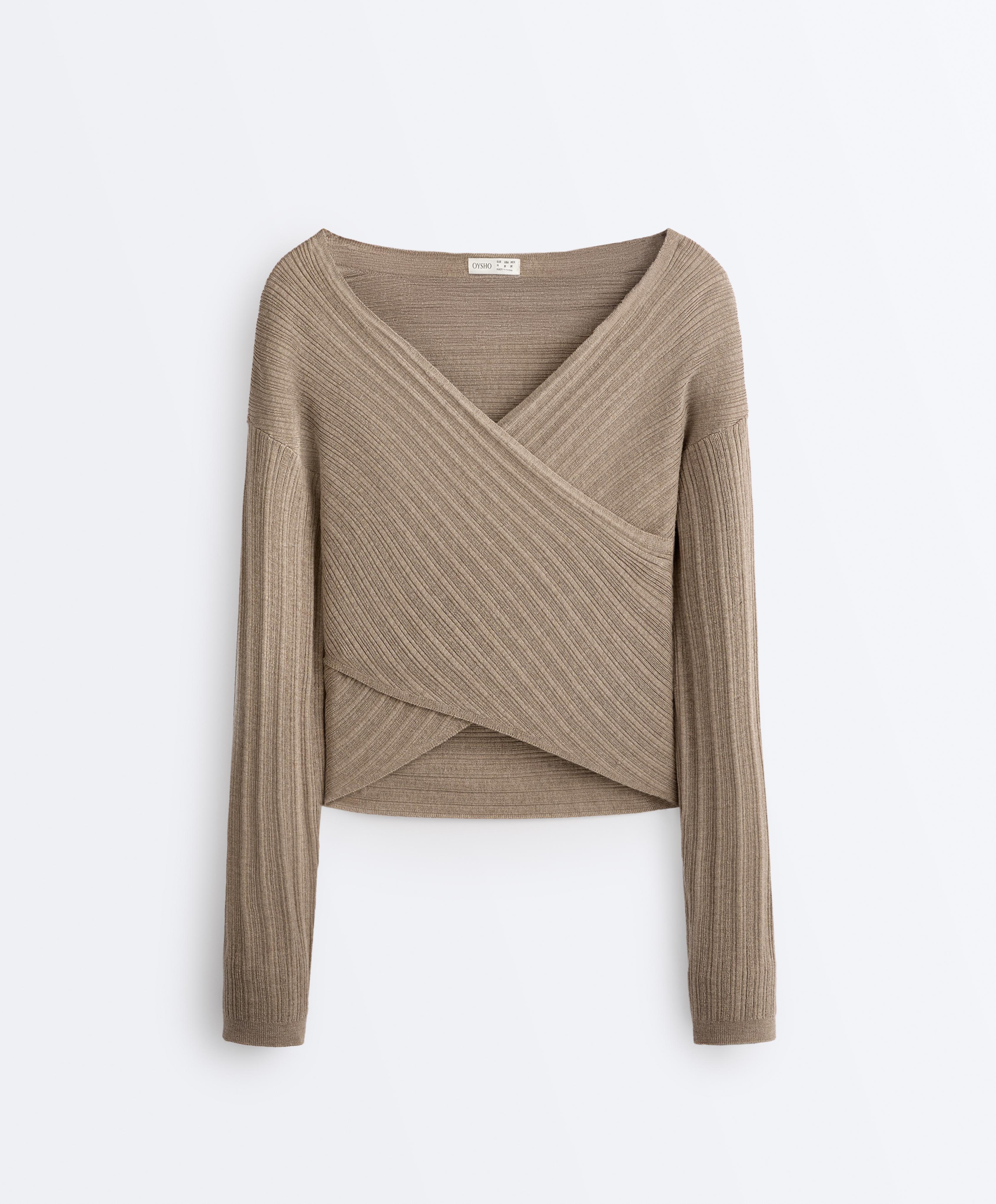 Fine knit rib jumper — DARK TAUPE