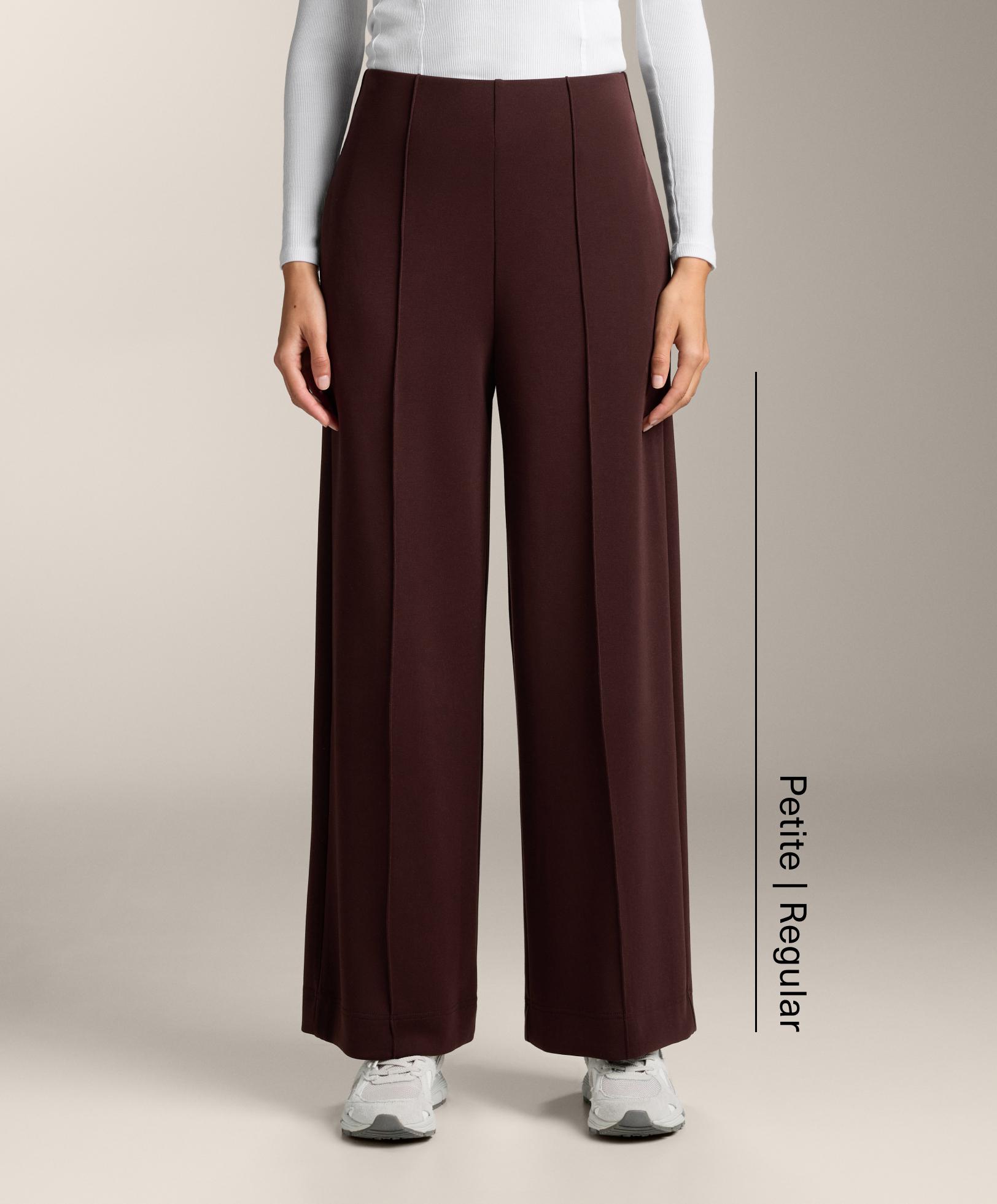 Straight-leg trousers with soft-touch modal and crease
