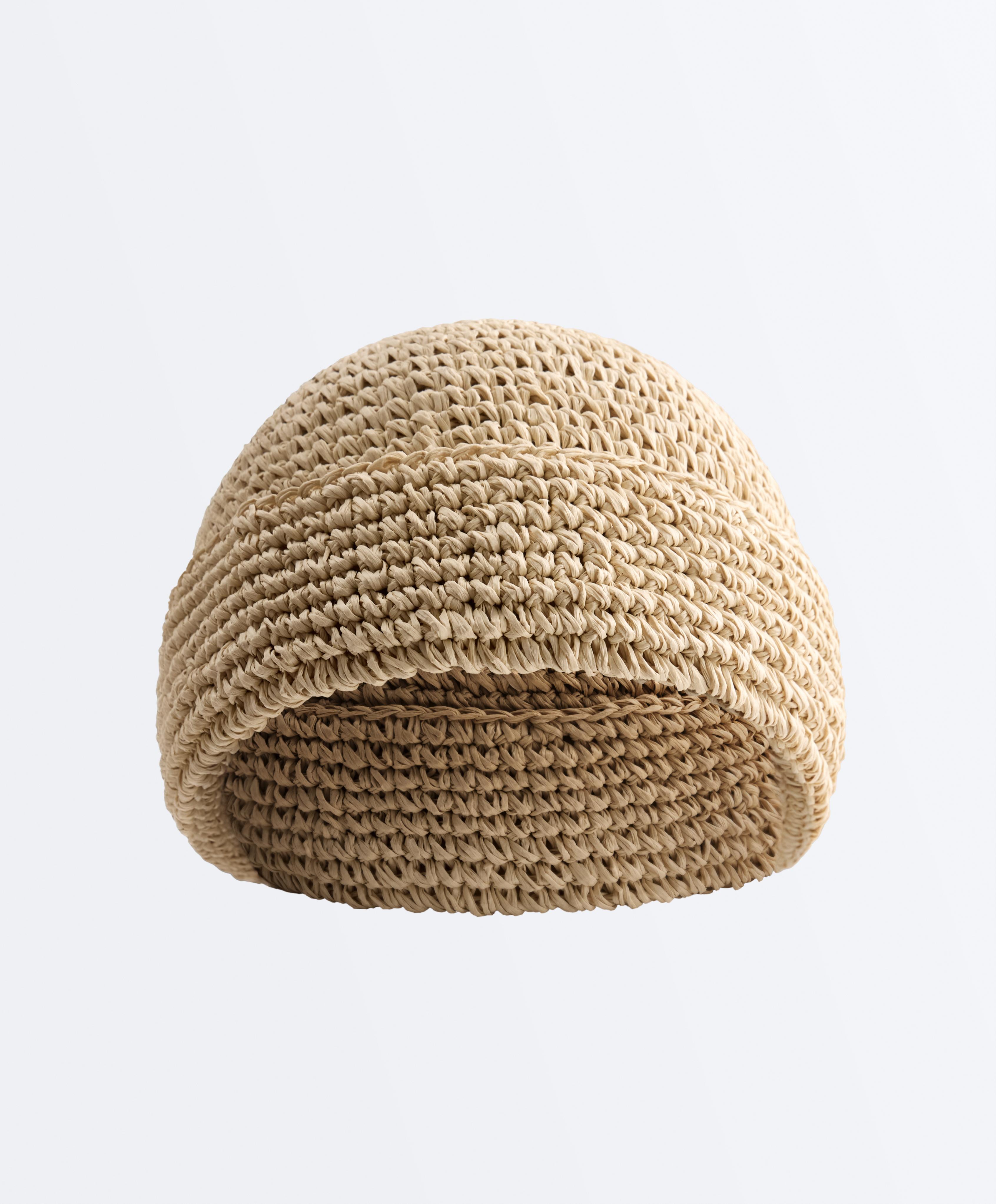 Raffia-effect sailor hat — NATURAL