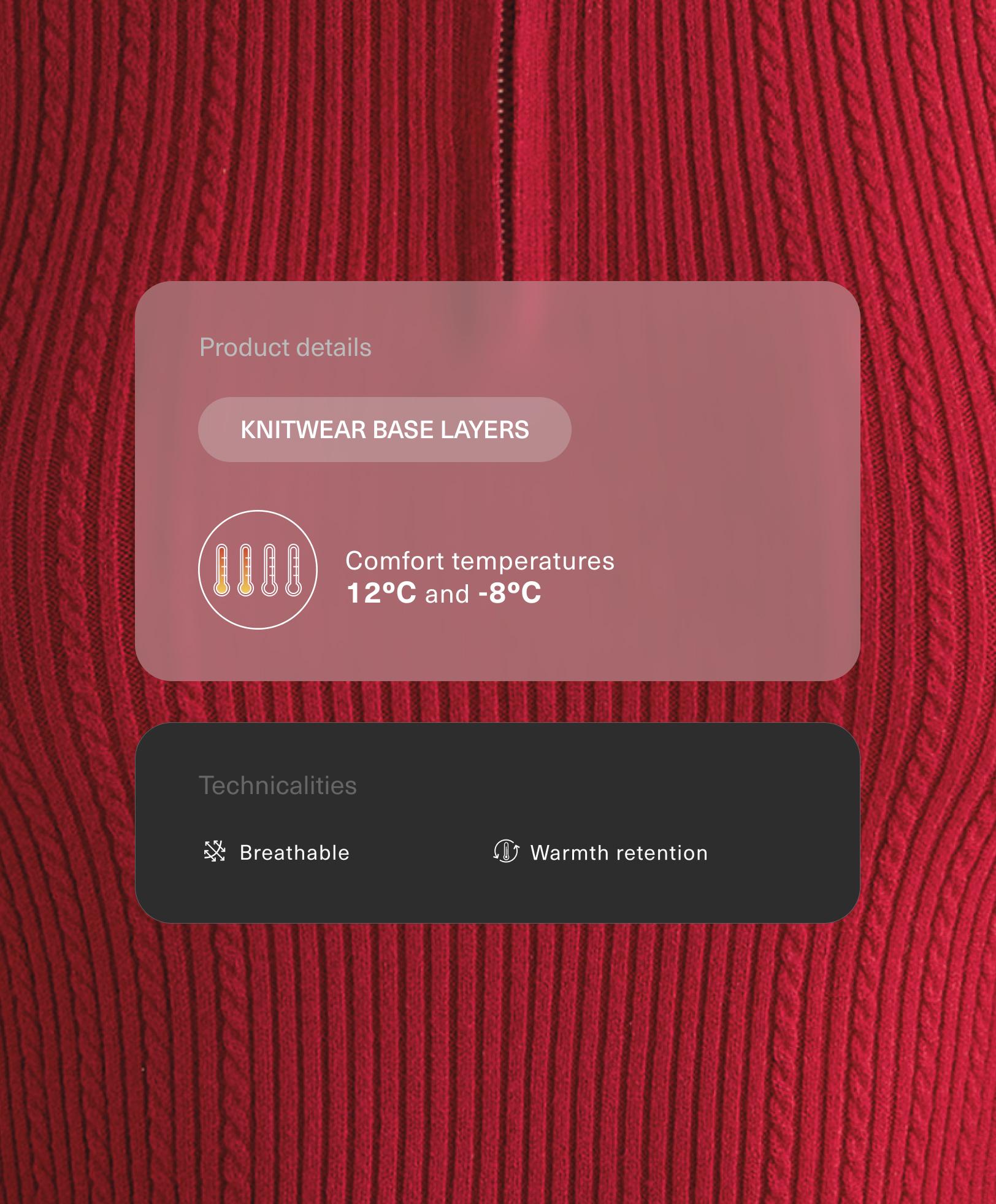 Cable knit thermal base layer T-shirt - Sale Cable knit thermal base layer T-shirt - Sale