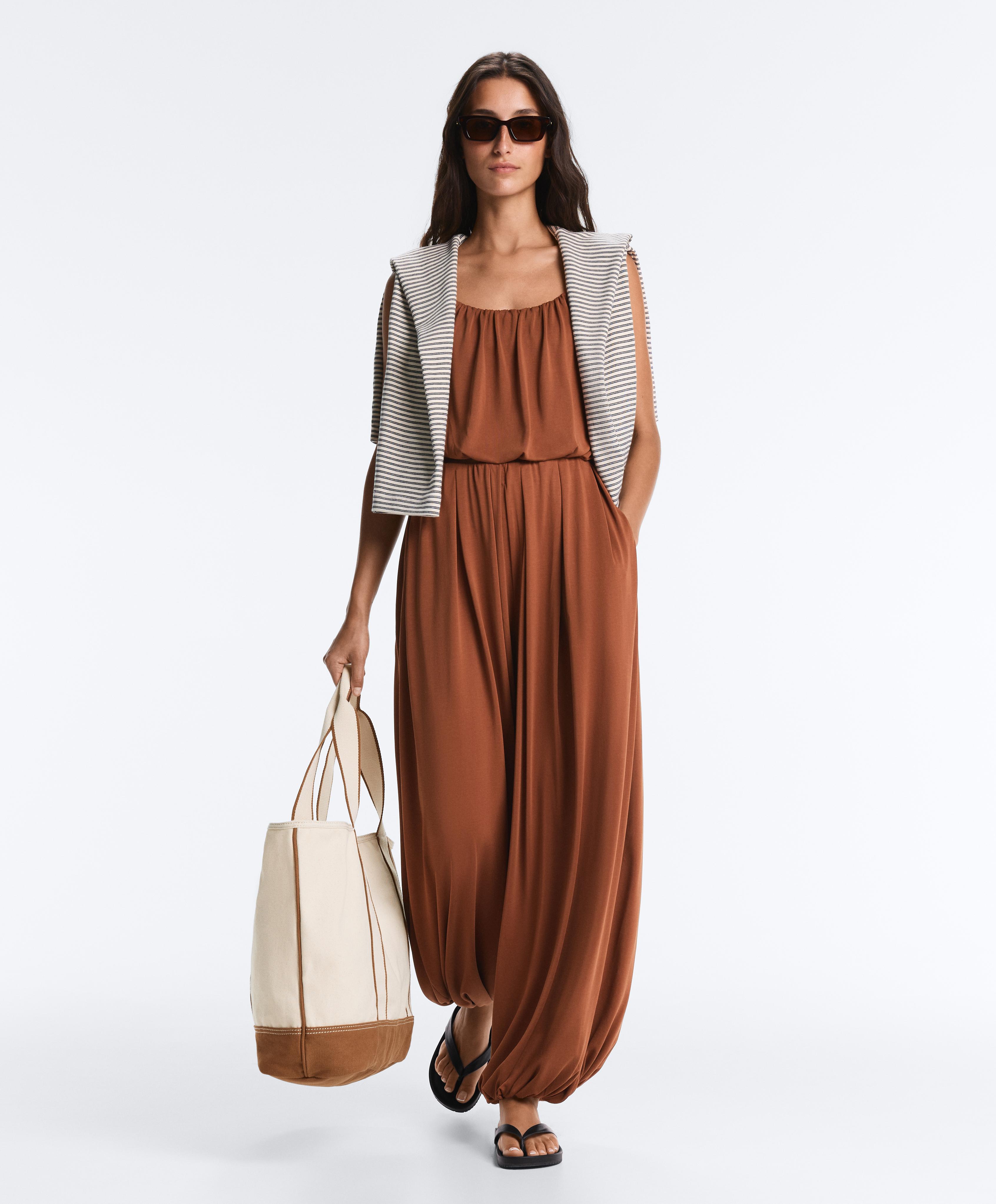 Modal blend Balloon trousers — TERRACOTTA