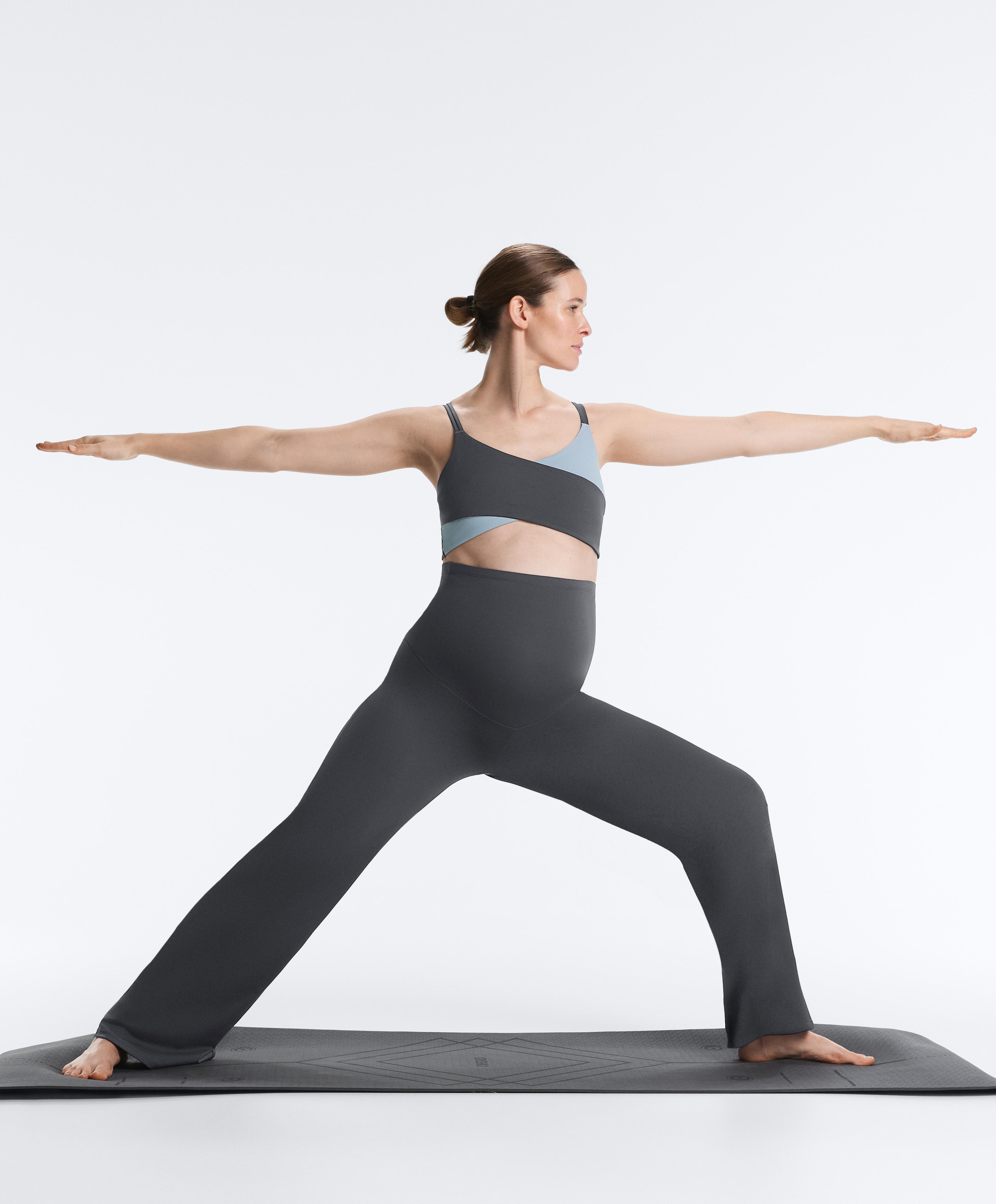 Comfortlux maternity straight-leg trousers — ASPHALT