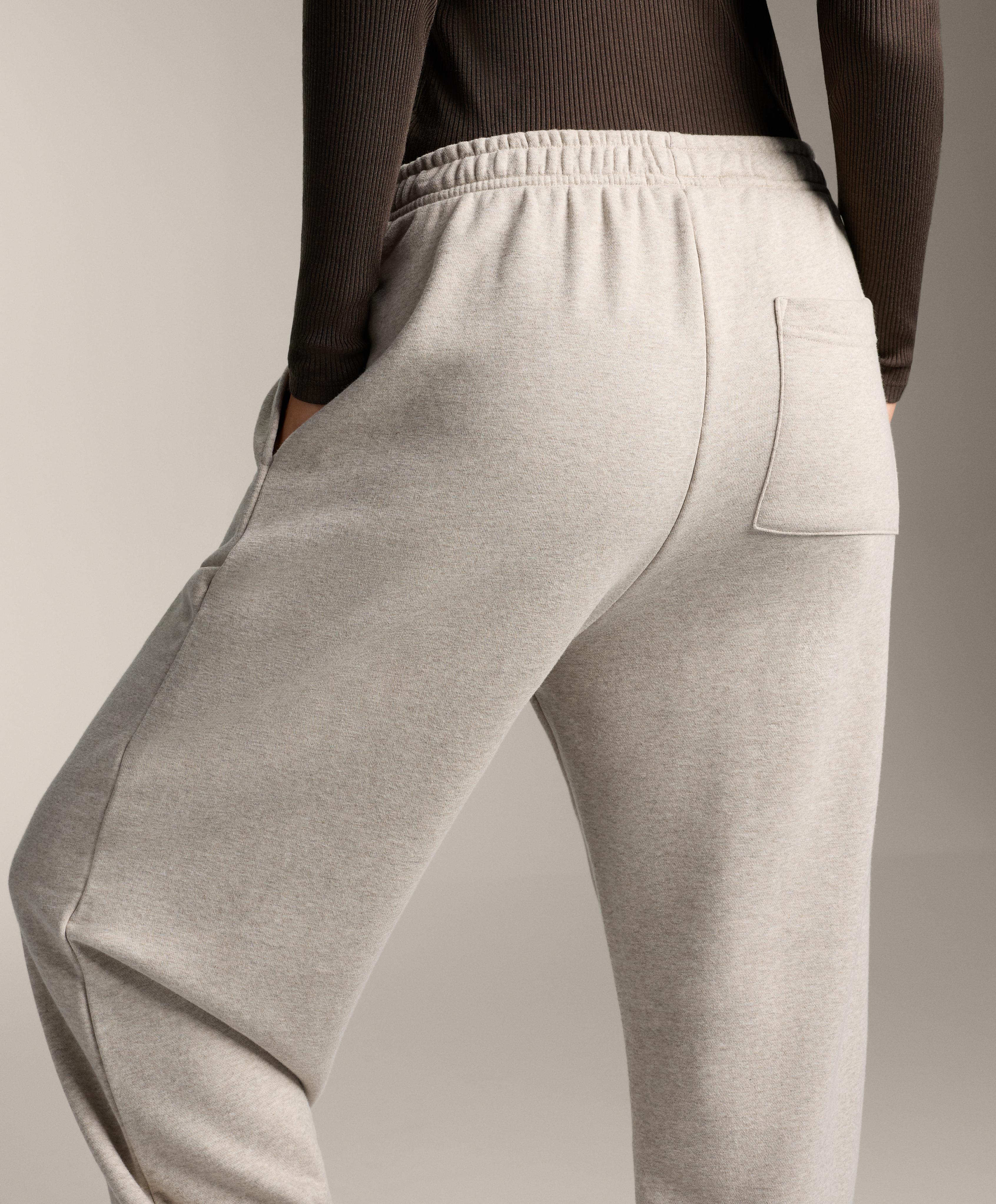 Relaxed fit cotton jogger trousers — BEIGE