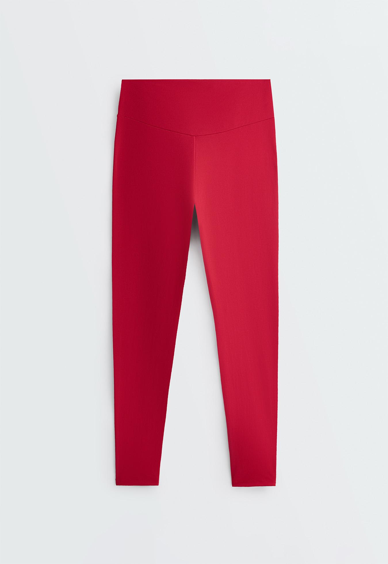 Comfortlux high-waisted ankle-length leggings — STRAWBERRY