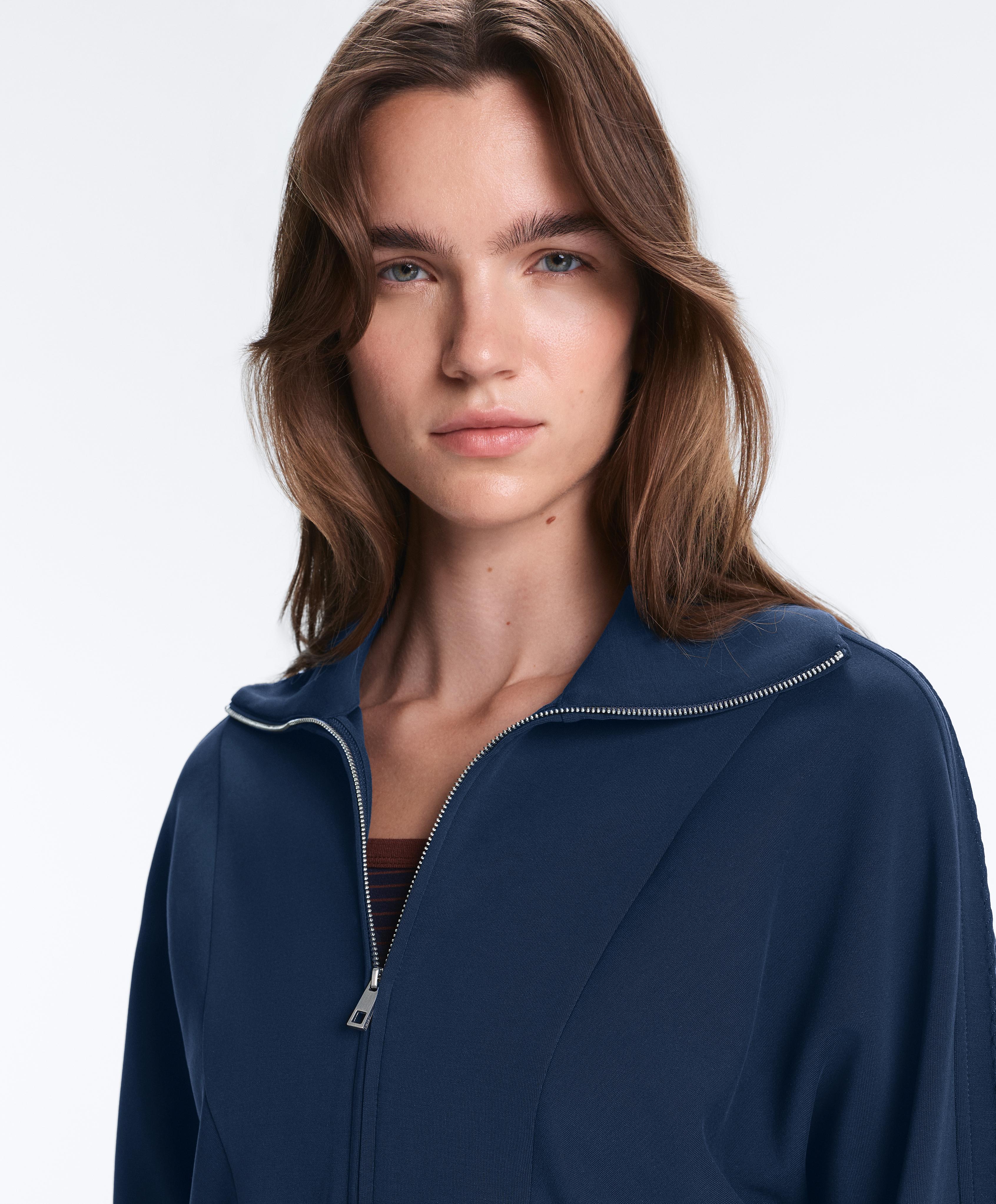 Soft-touch modal bomber jacket