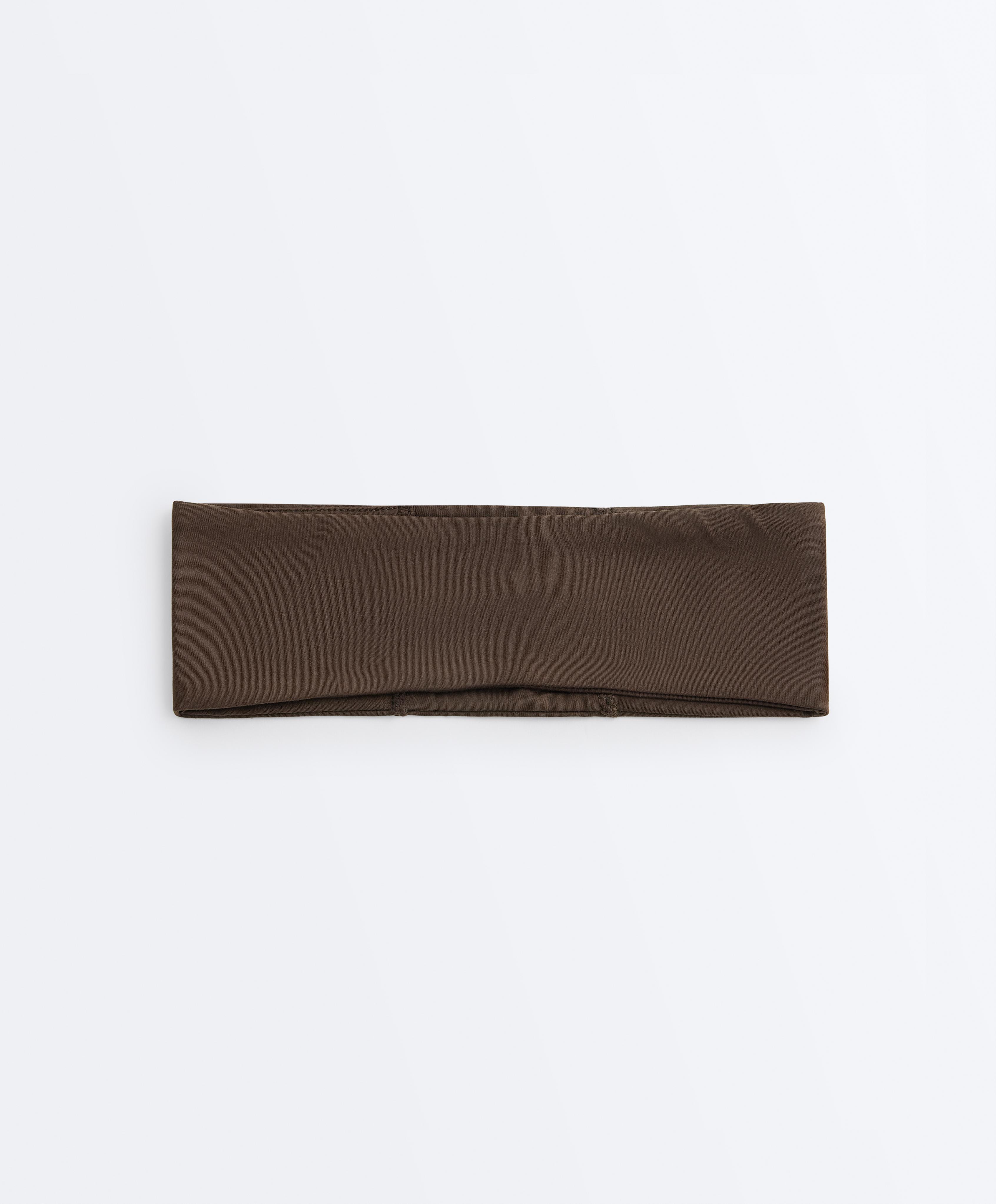 7cm reflective adjustable sports headband — DARK BROWN
