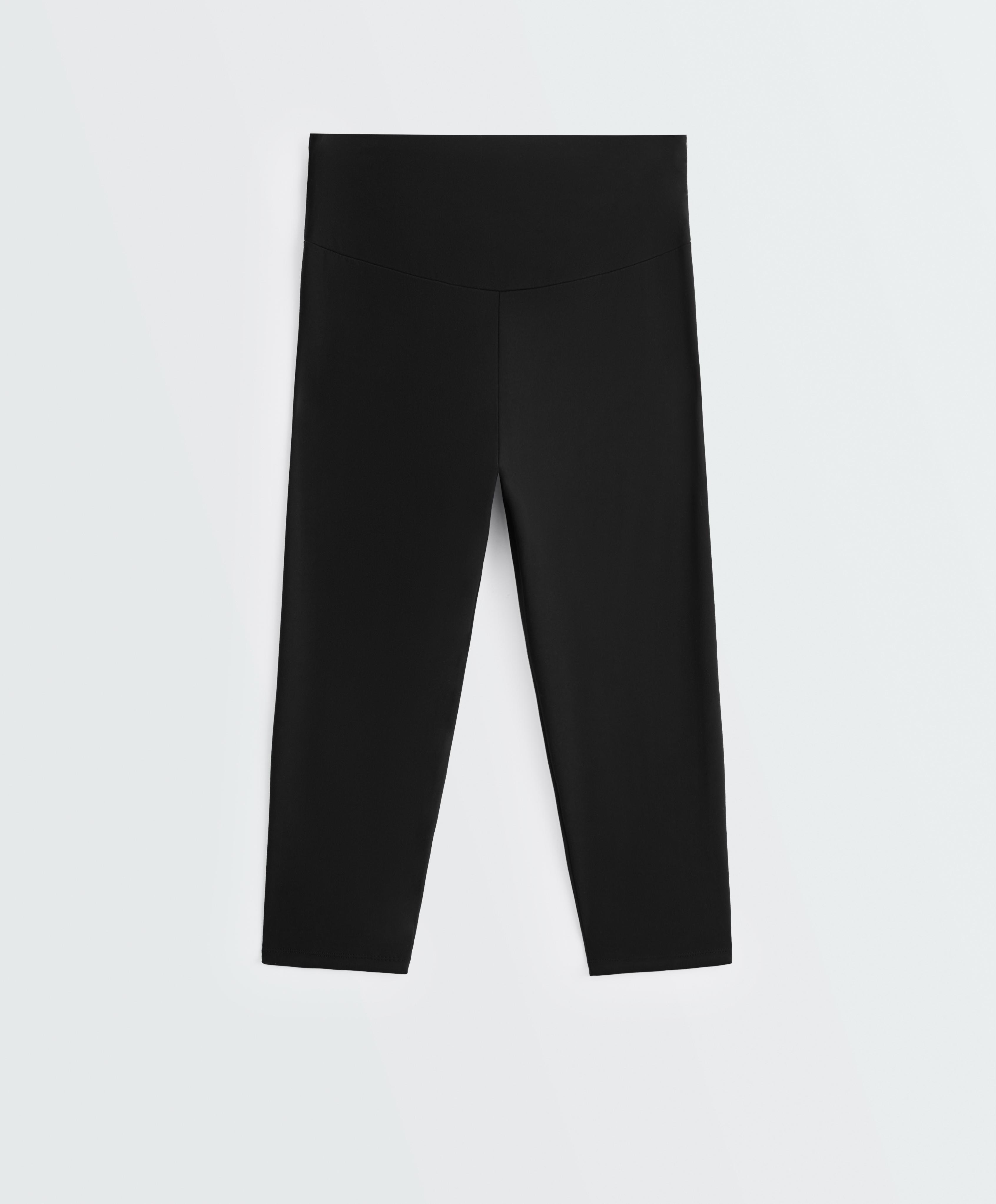 Comfortlux high-rise 40cm knee-length leggings — BLACK