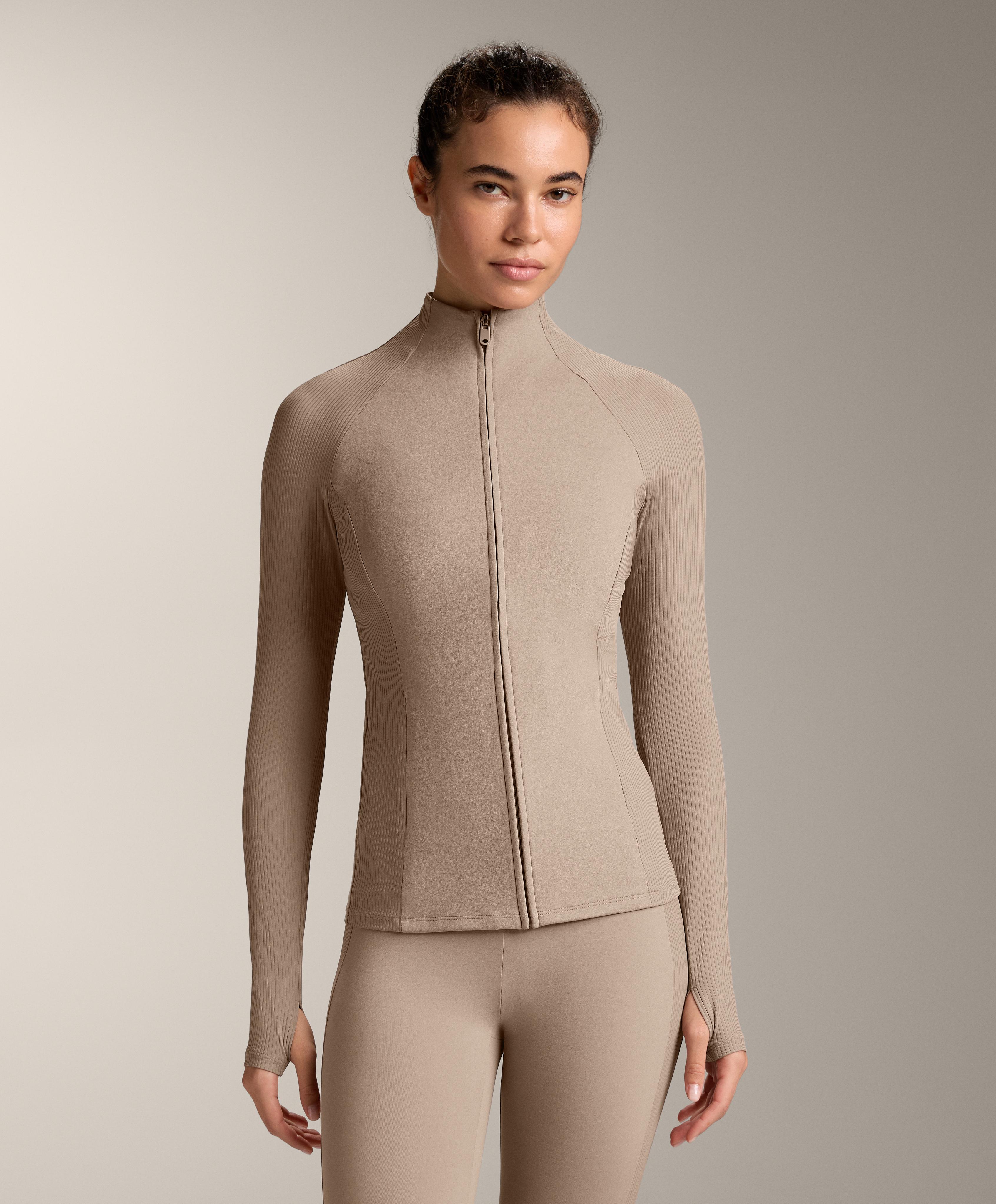 Long rib technical jacket