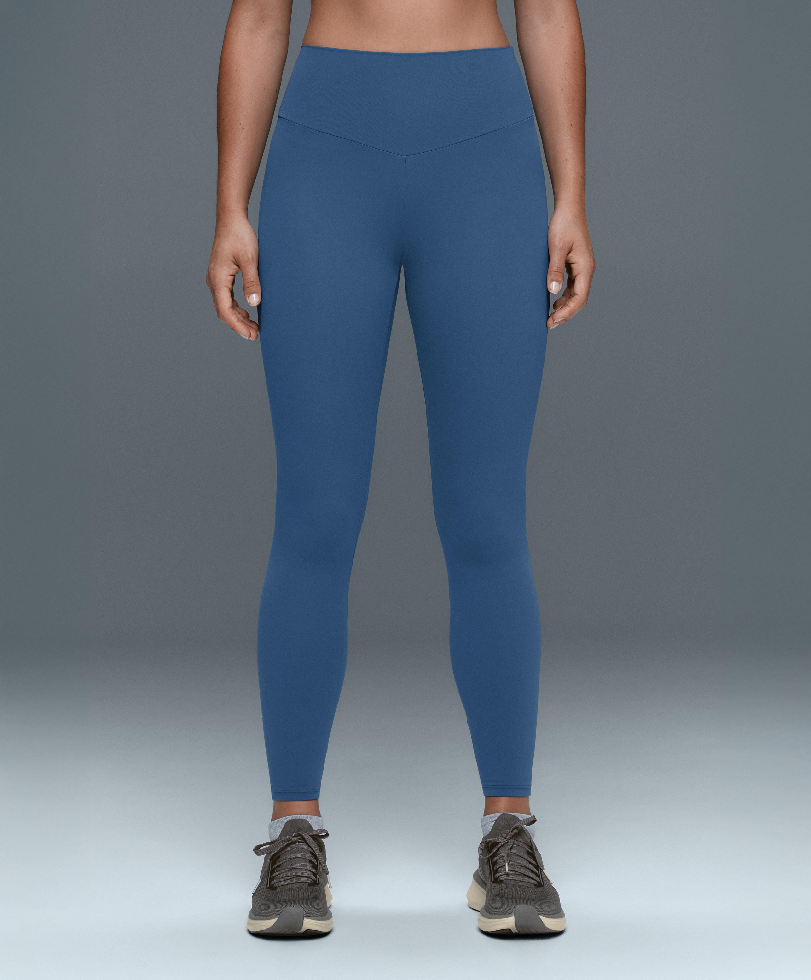 Comfortlux high-waisted ankle-length leggings — MID GREY-BLUE