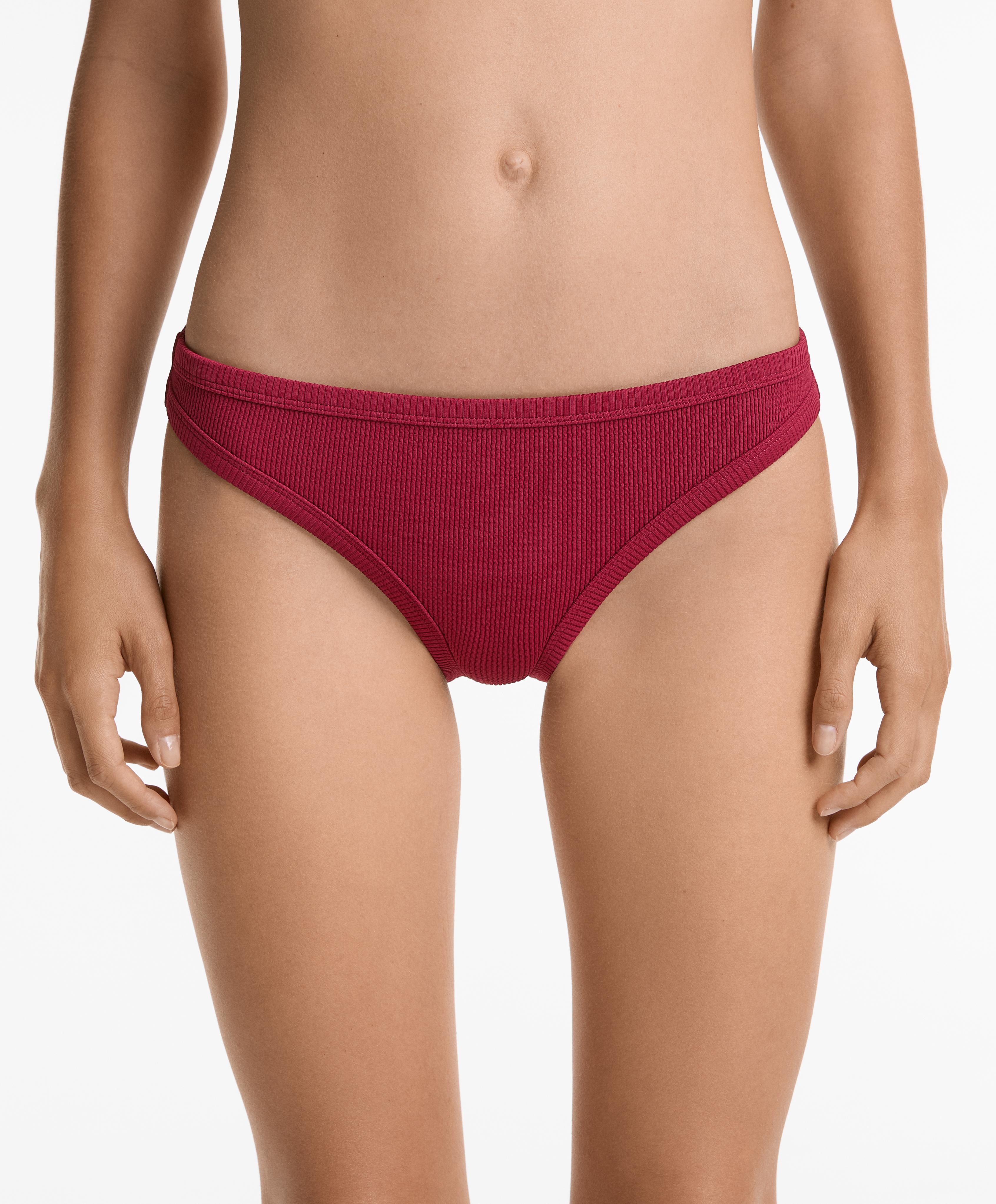 Bas de bikini classique en rib