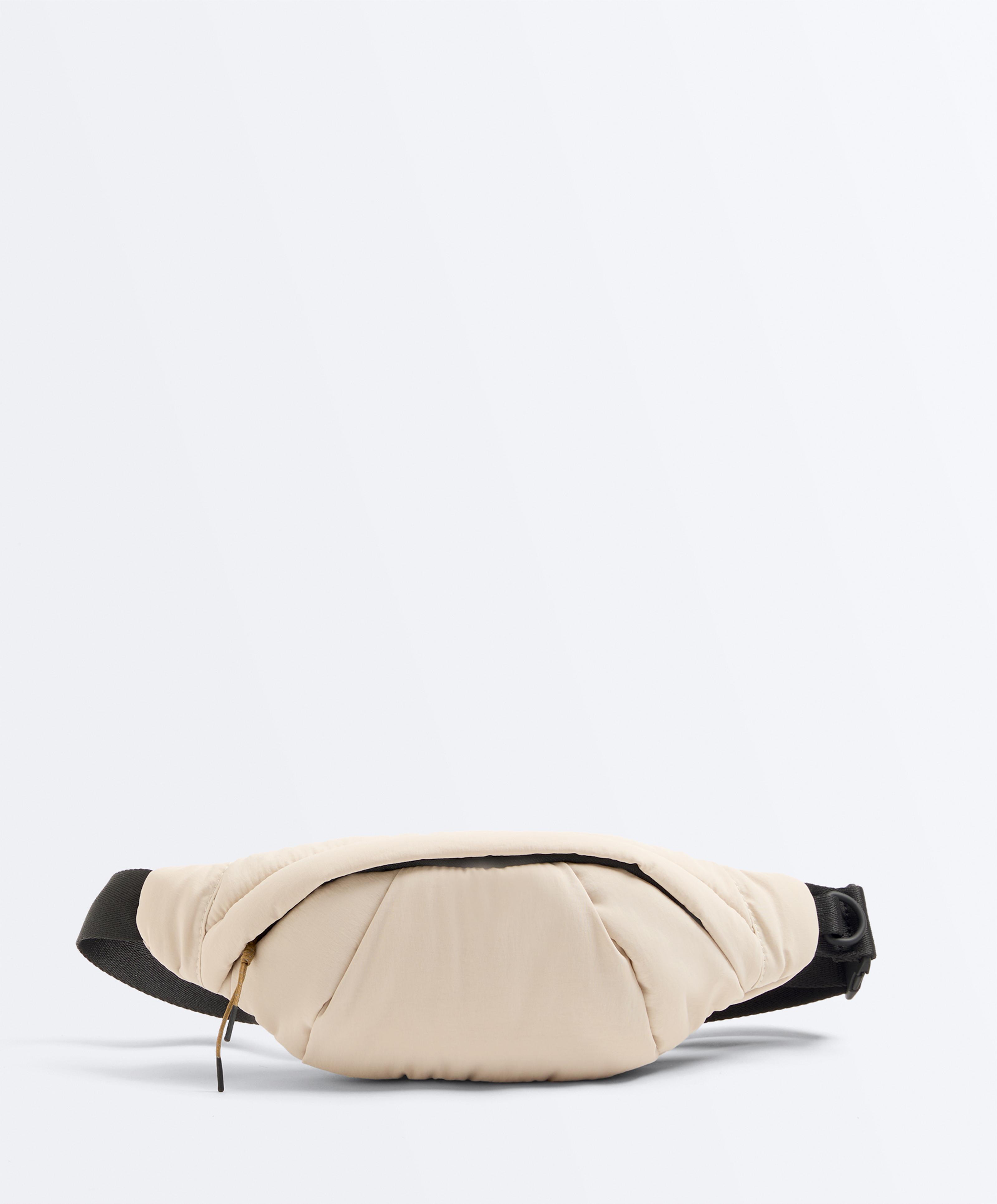 Water-repellent nylon belt bag — ECRU