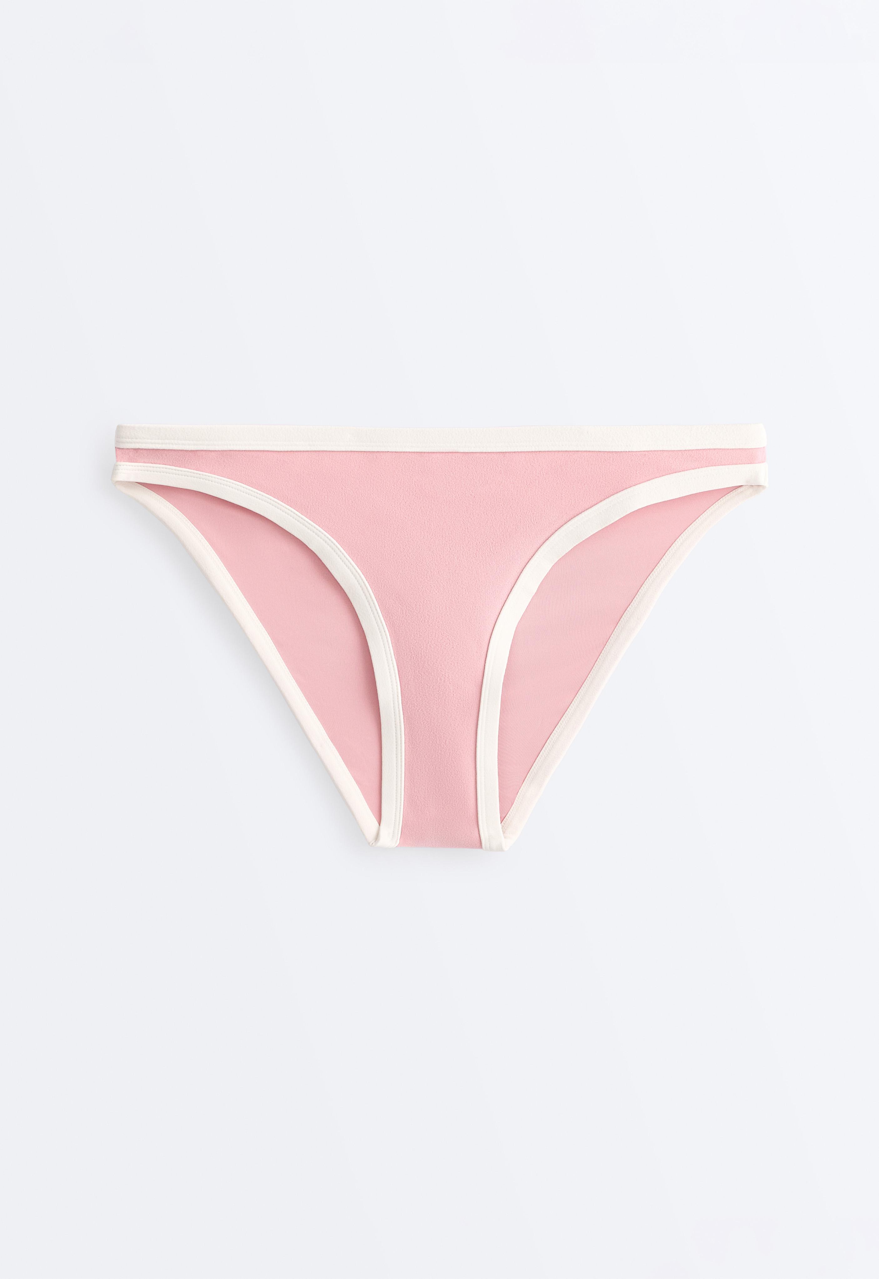 Contrast trim classic bikini briefs — PINK