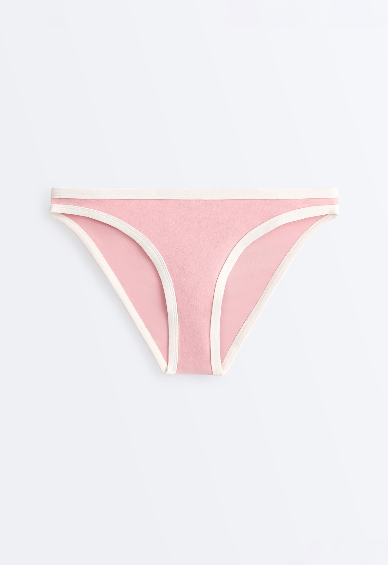 Contrast trim classic bikini briefs — PINK