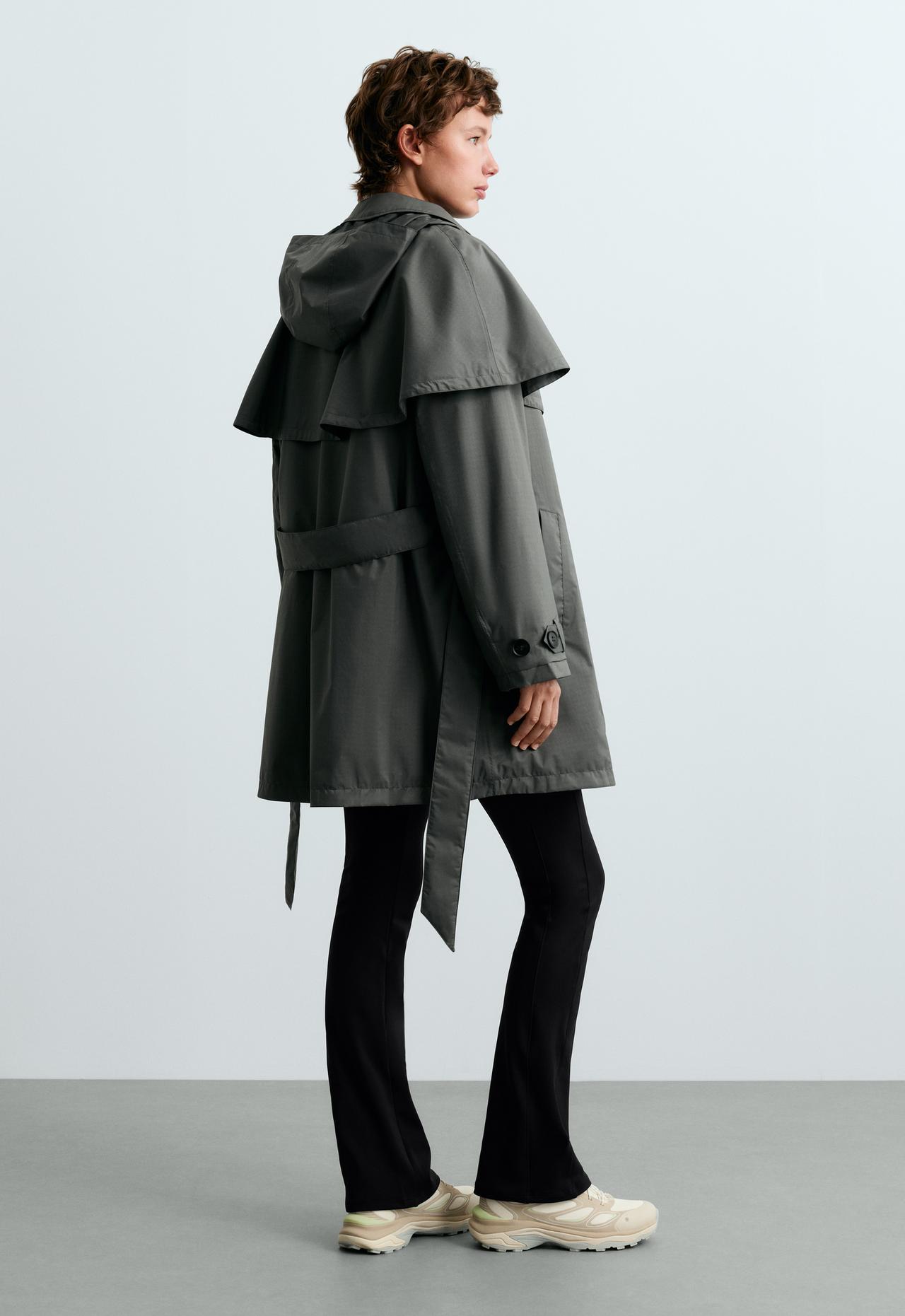 Padded waterproof 10k fellex® jacket with aerogel print reveal effect — MID GREY