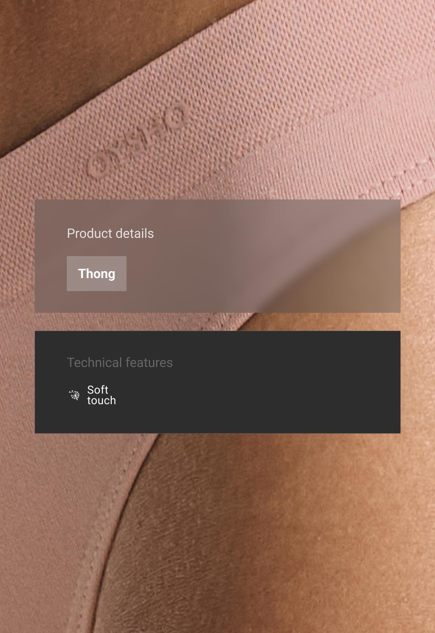 5 seamless polyamide blend thongs — PALE PINK