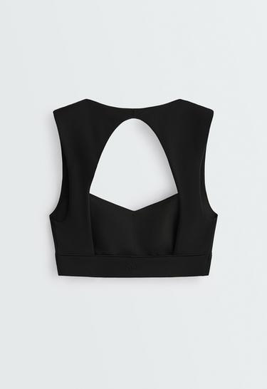 Medium-support open-back Evermove sports bra — BLACK 7