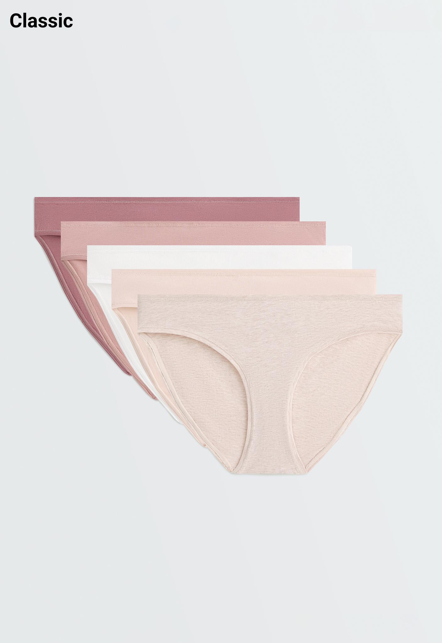 5 cotton blend classic briefs — PASTEL PINK