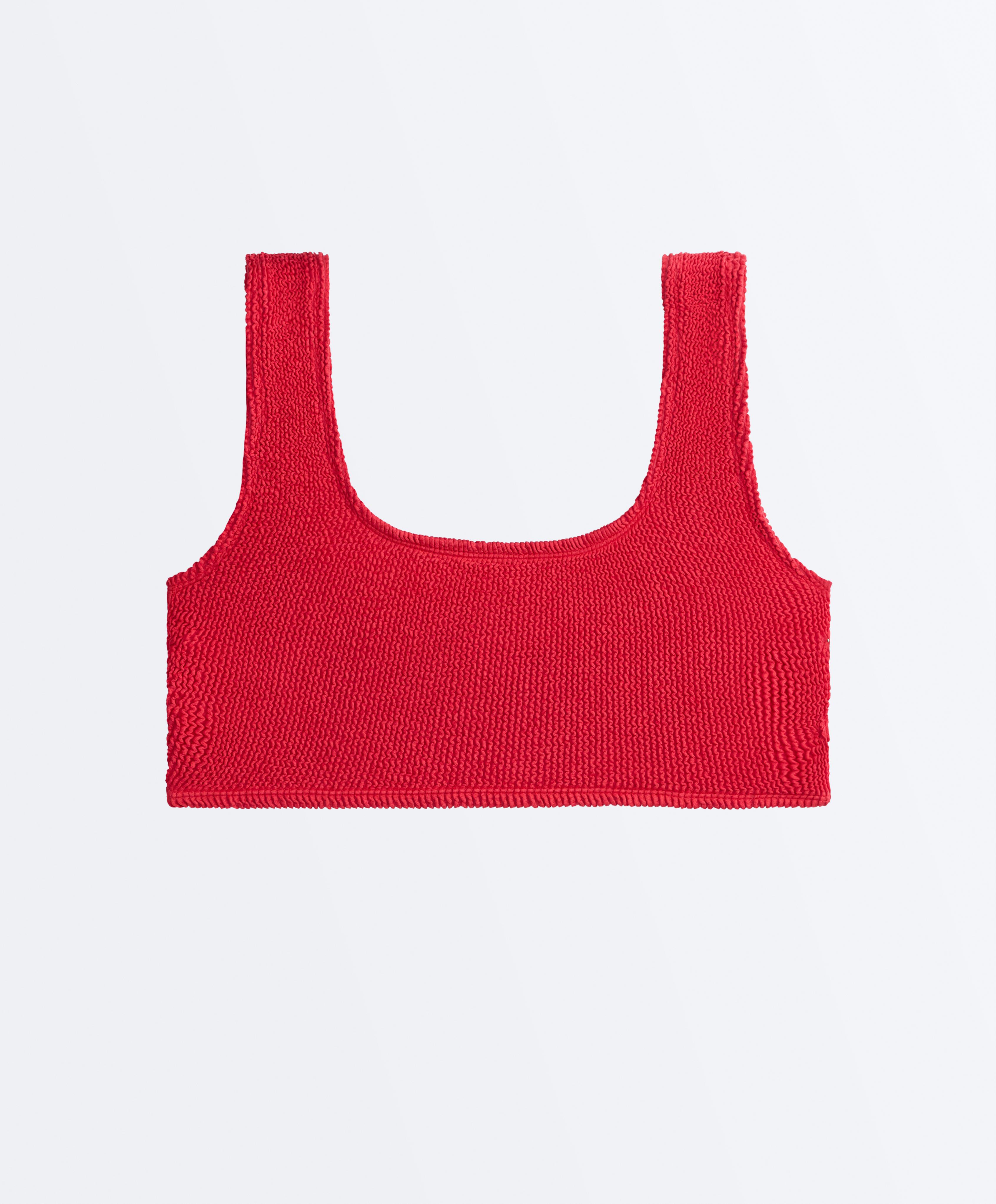 Crinkle bikini top — GERANIUM RED