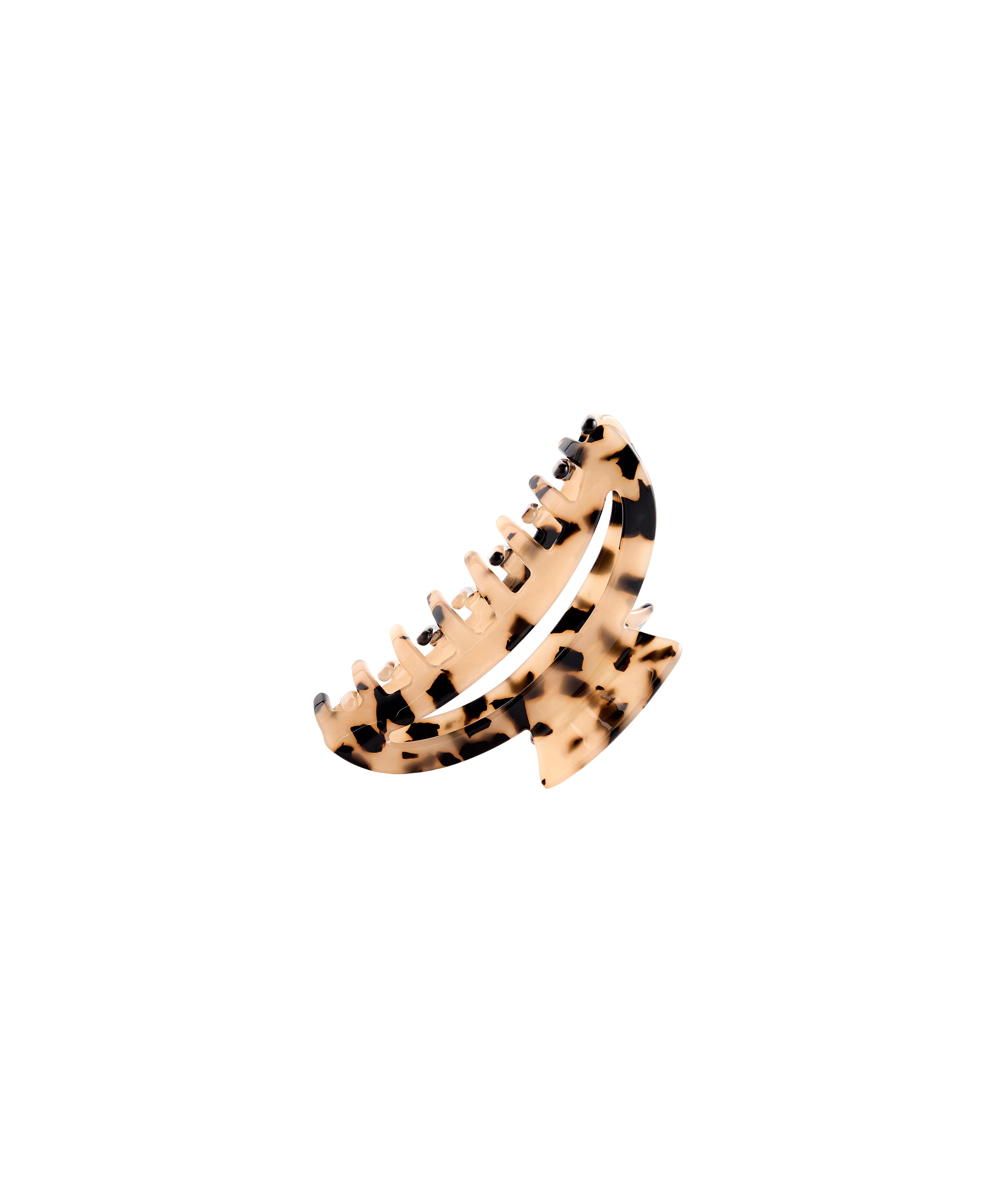 Large tortoiseshell hair clip — BLACK