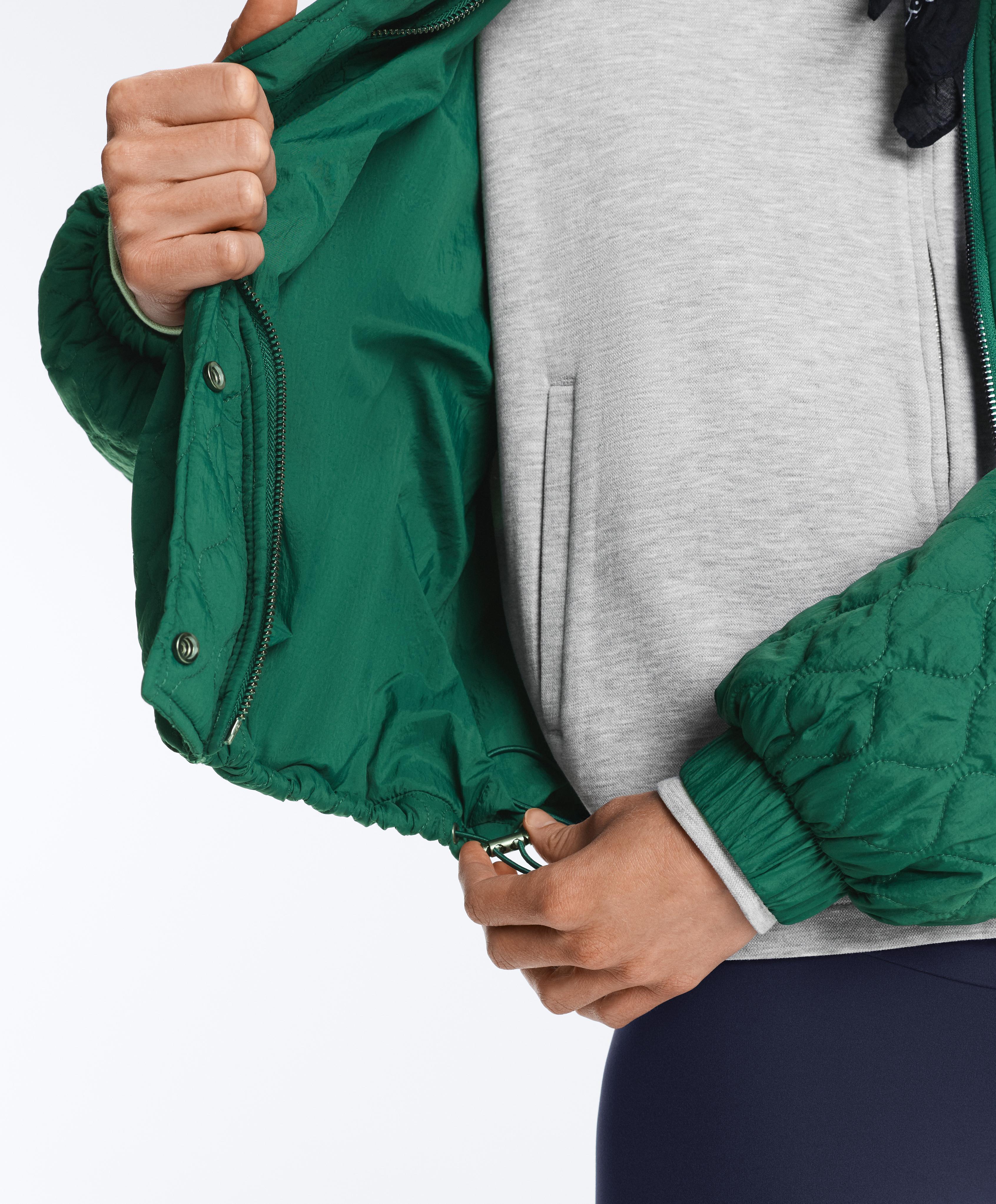 Short FELLEX® AEROGEL padded jacket — DARK EMERALD