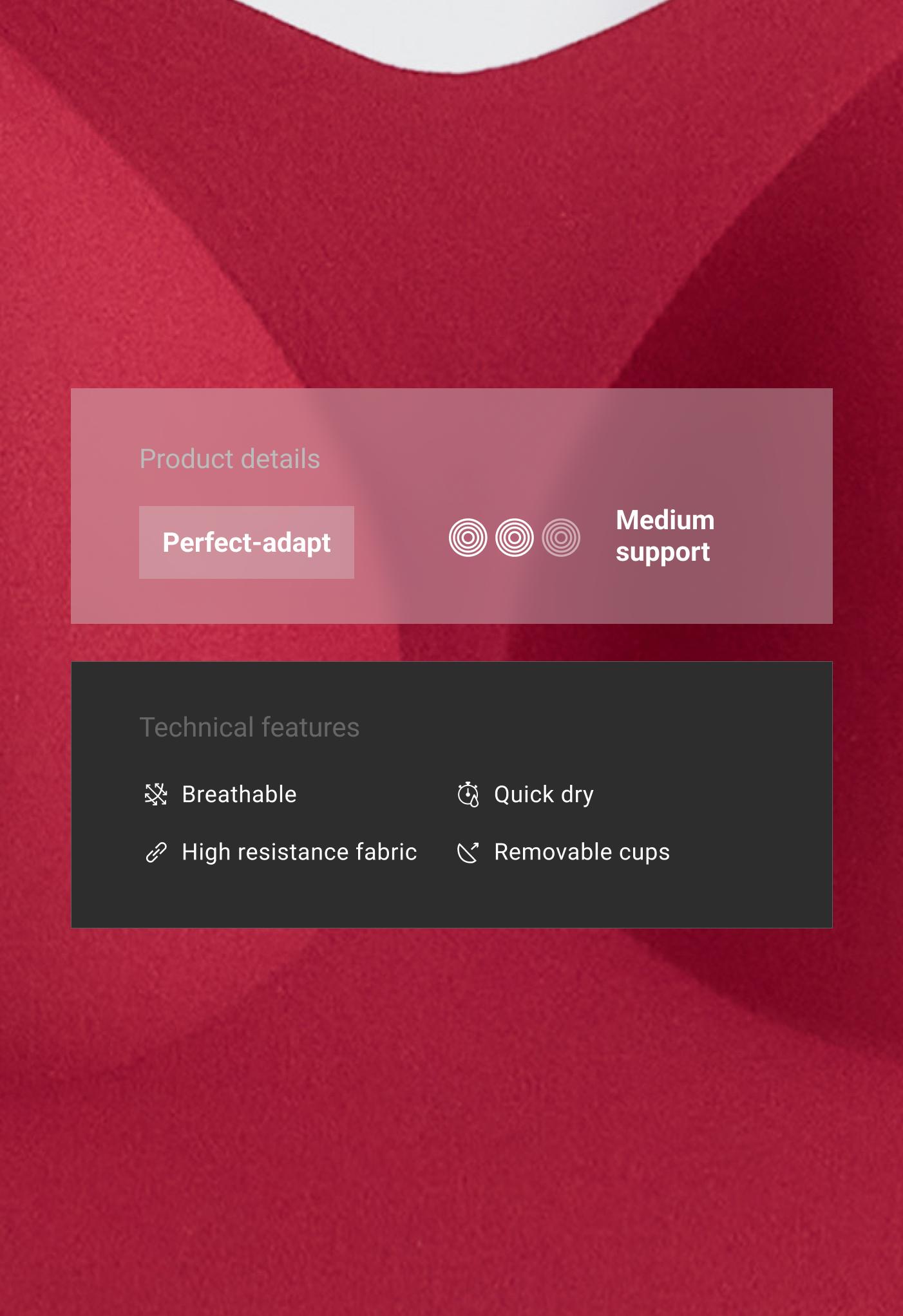 حمالة صدر رياضية Perfect-adapt بتثبيت متوسط حمالة صدر رياضية Perfect-adapt بتثبيت متوسط