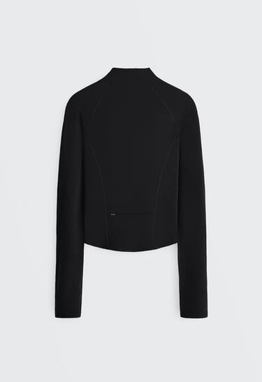 Light warm technical jacket with seams — BLACK 8