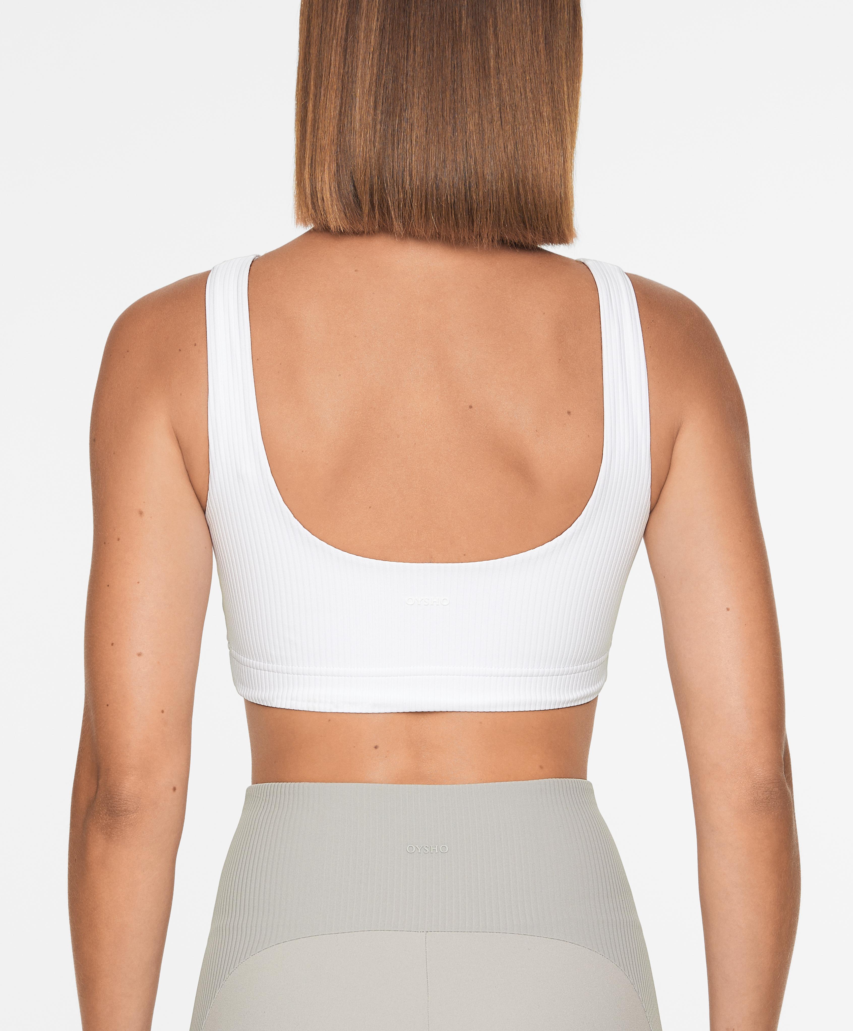 Medium-support comfortlux rib sports bra with cups - Sale