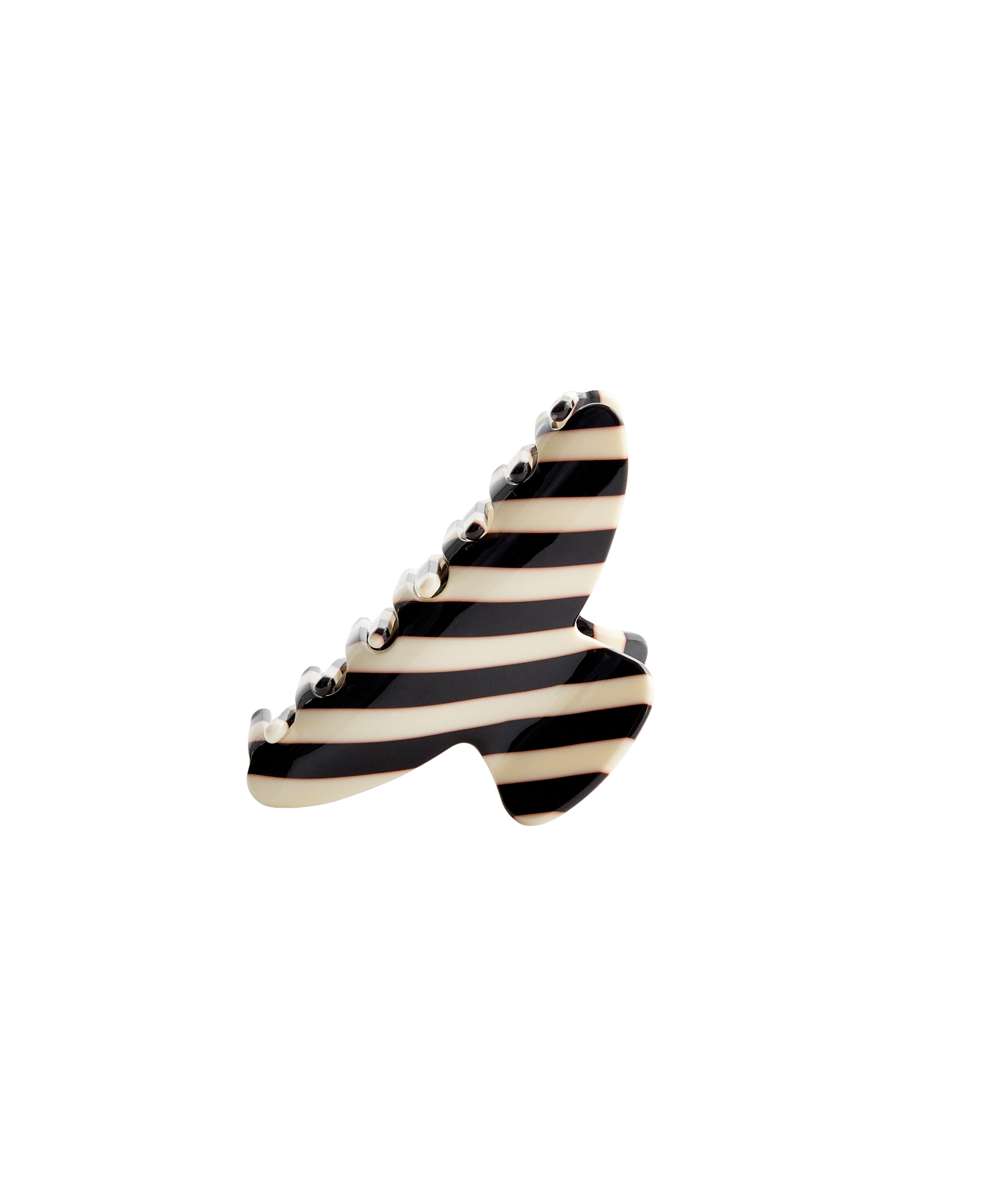 Large striped hair claw — PALE CANDY