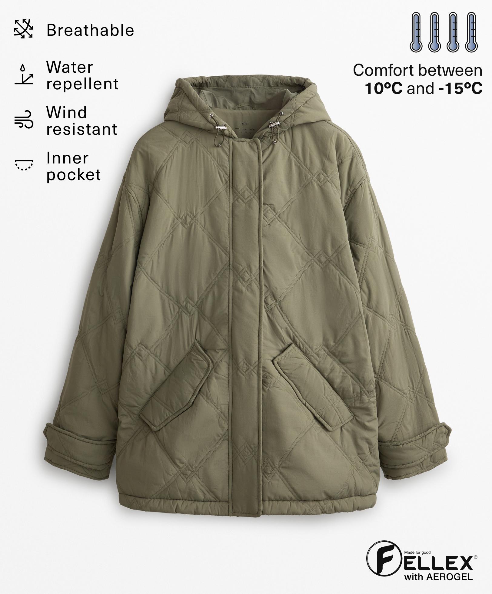 Lightweight, water-repellent FELLEX® AEROGEL padded jacket