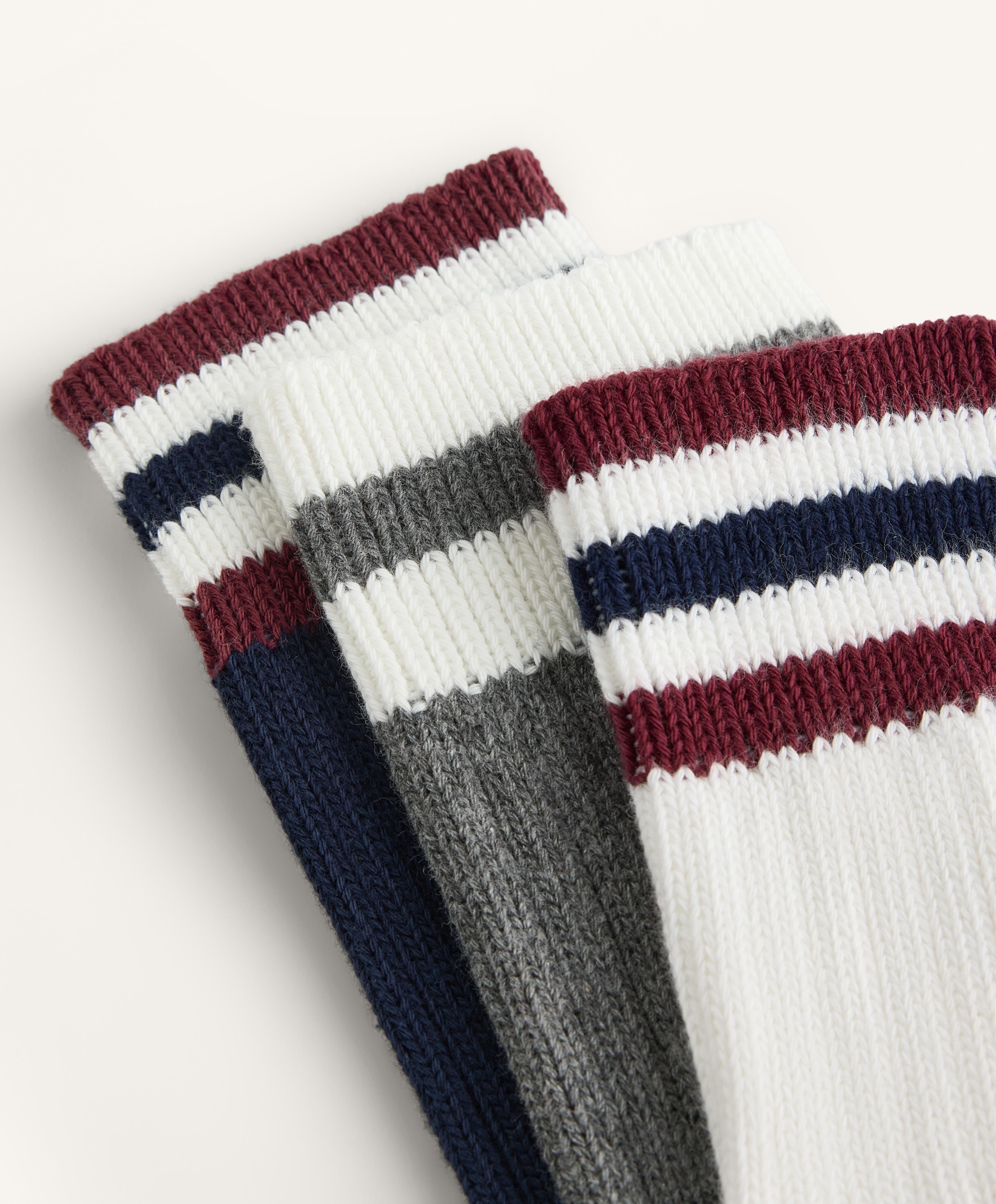 3 pairs of cotton blend classic socks — NAVY BLUE