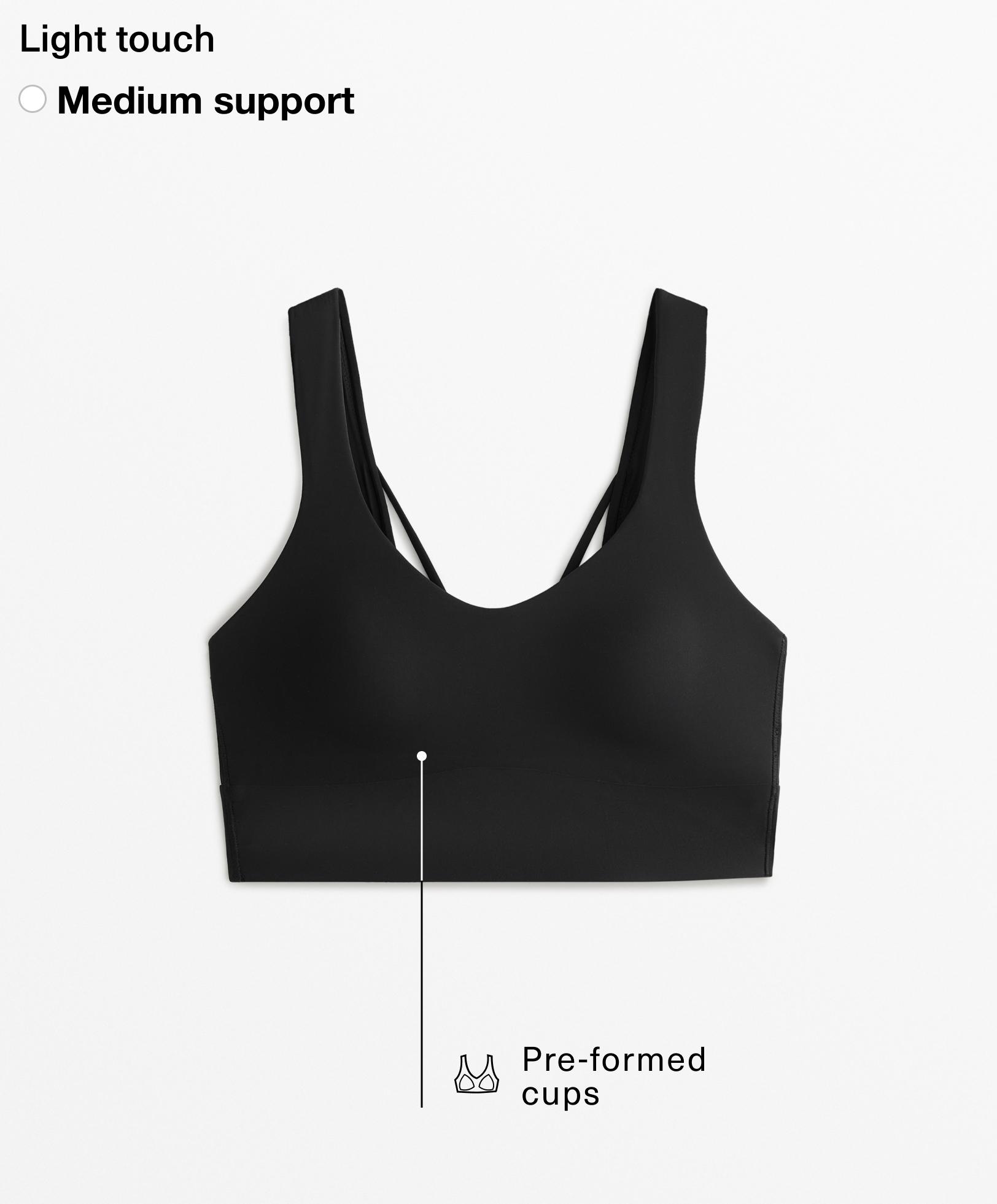 Light touch medium-support sports bra