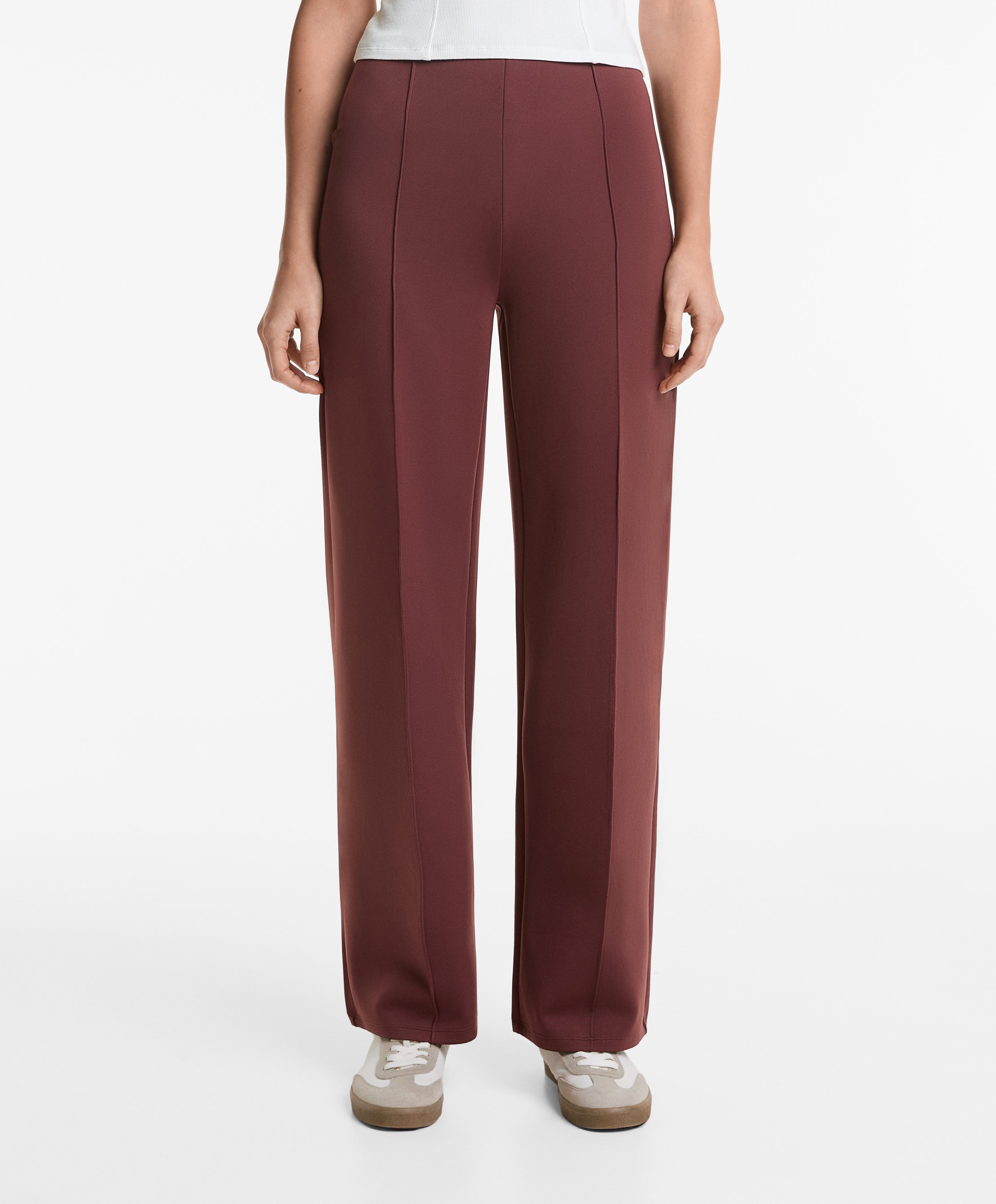 Pantalon droit effet néoprène Pantalon droit effet néoprène