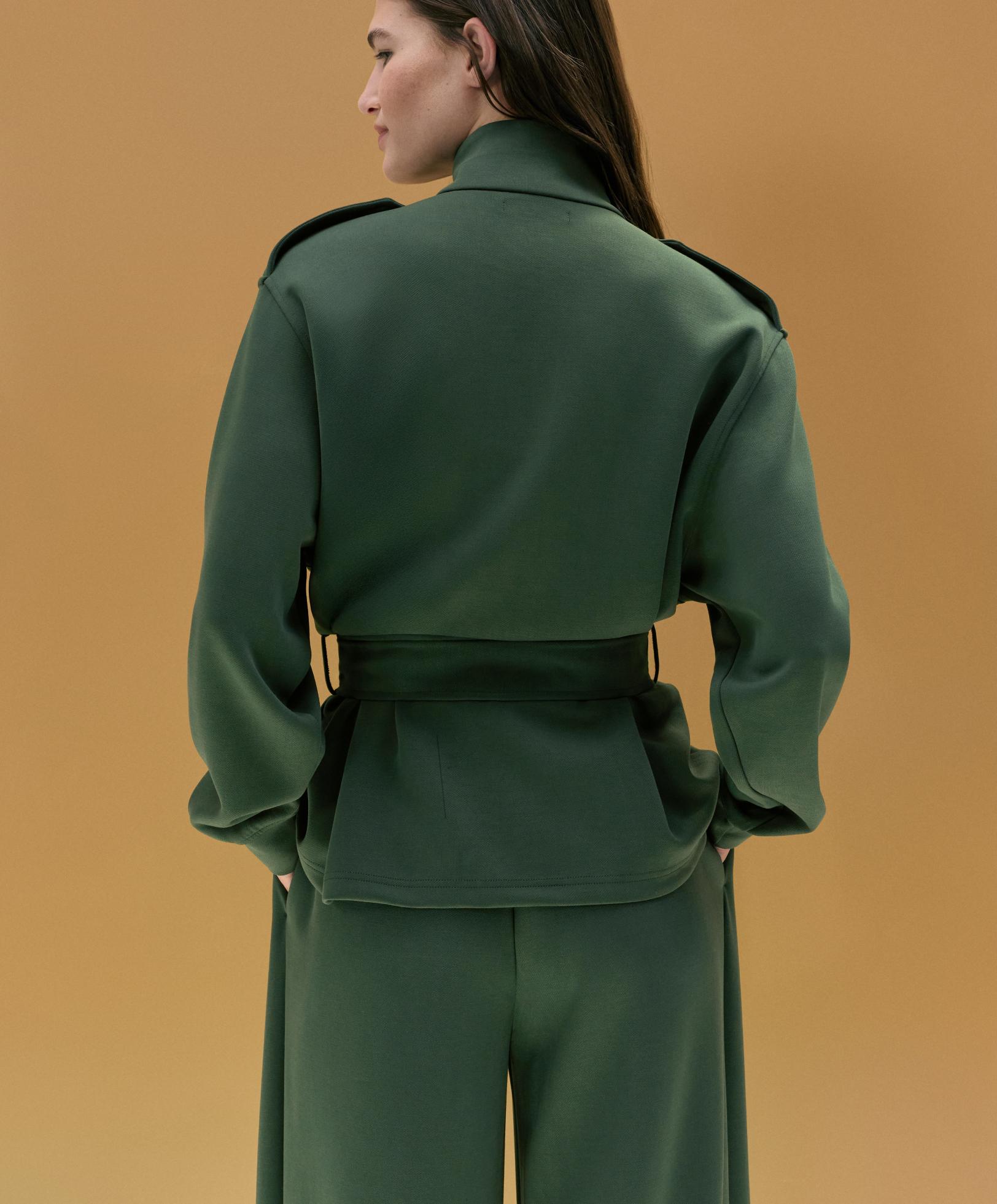 Chaqueta utility cinturón twill