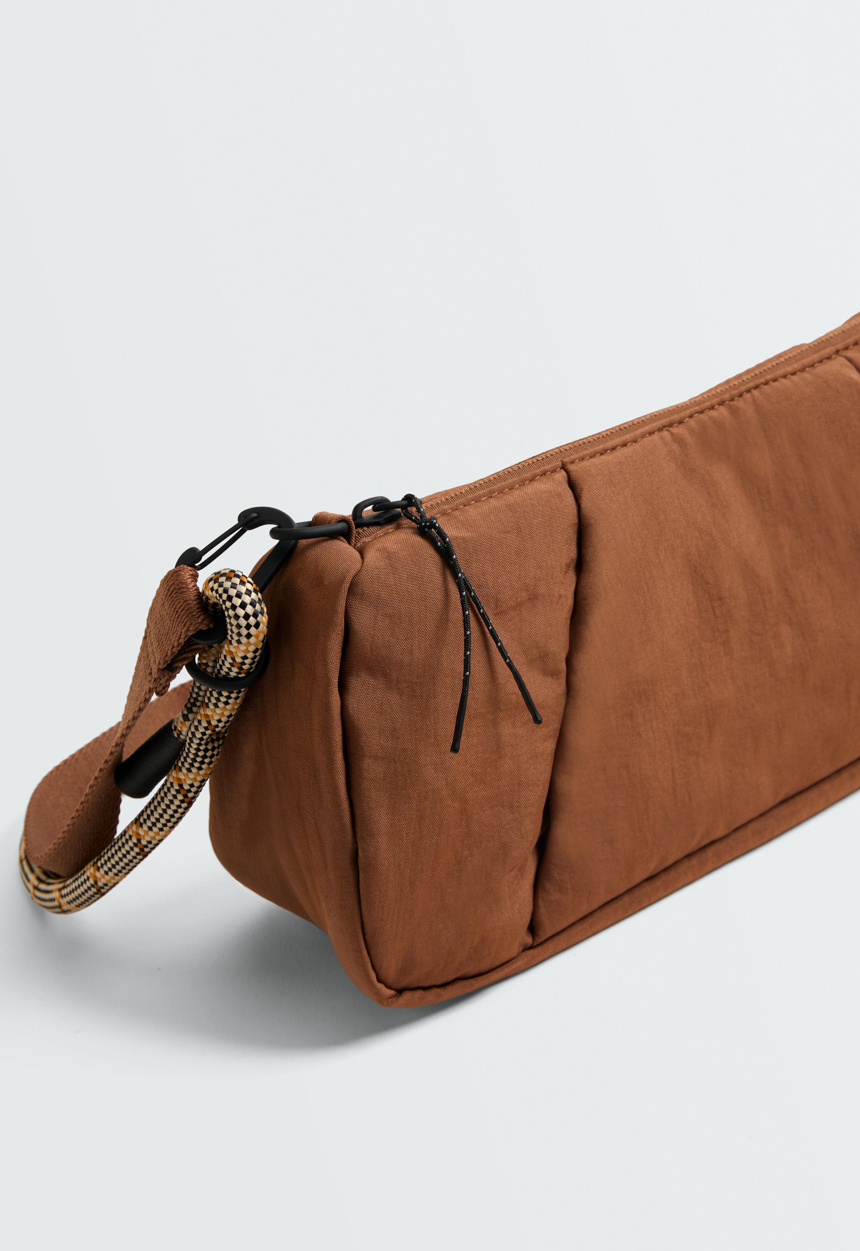 Padded crossbody bag — BROWN