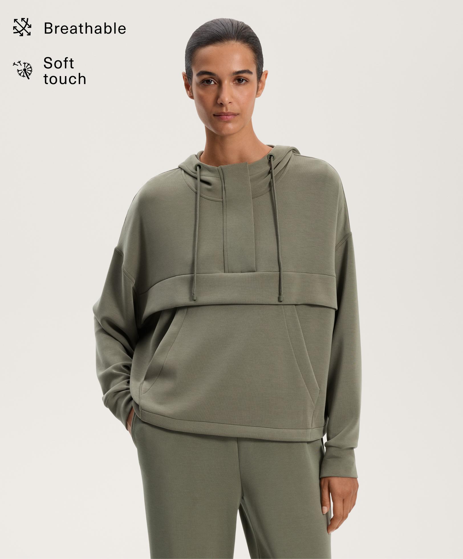 Soft-touch modal zip-up sweatshirt