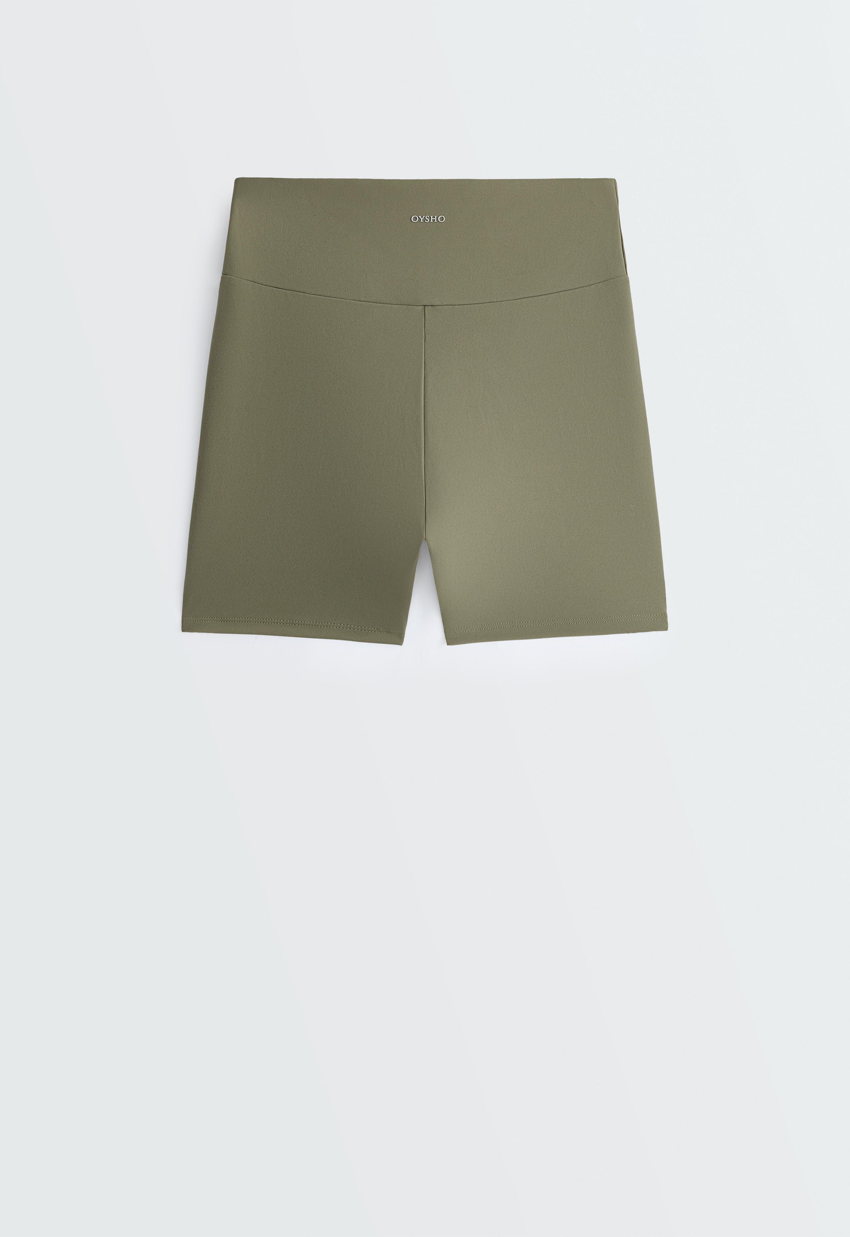 Comfortlux high-waisted 10cm hot pants — DARK KHAKI