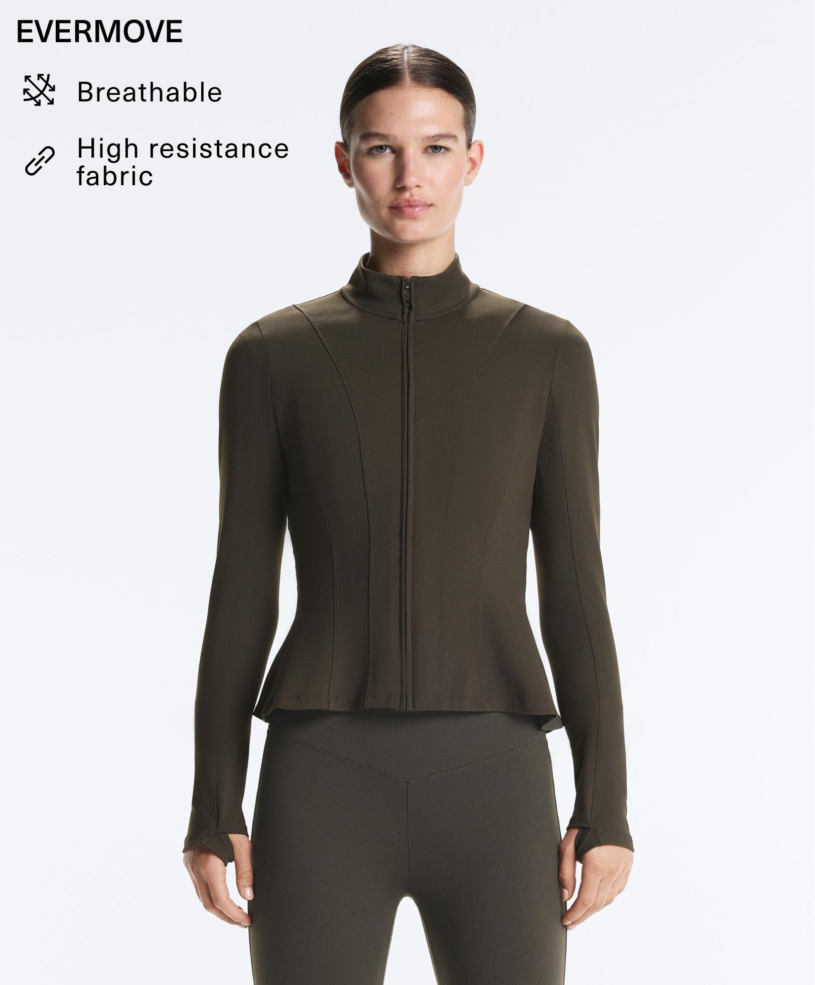 Evermove peplum technical jacket