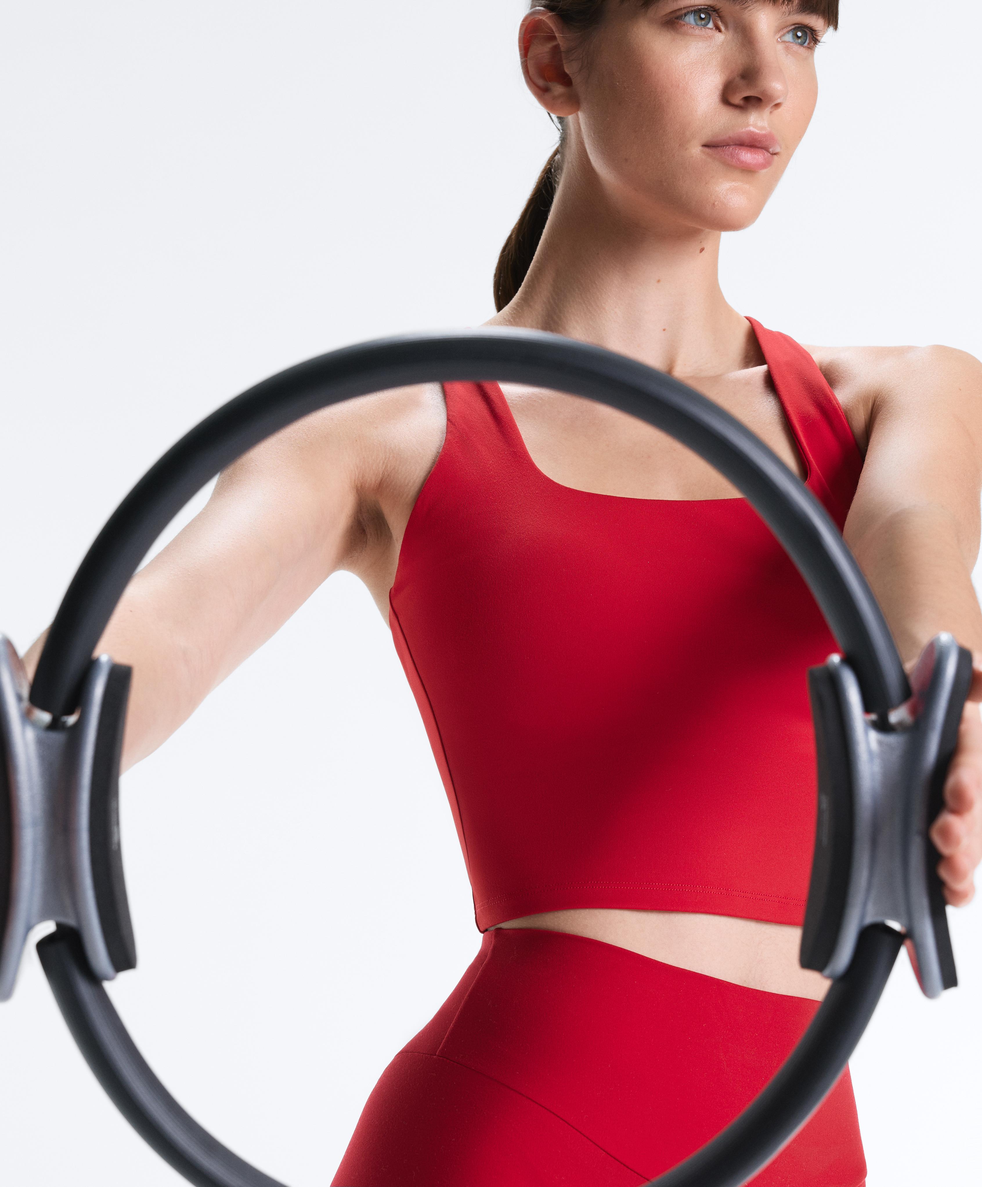 Comfortlux crossover back tank top — BRIGHT RED