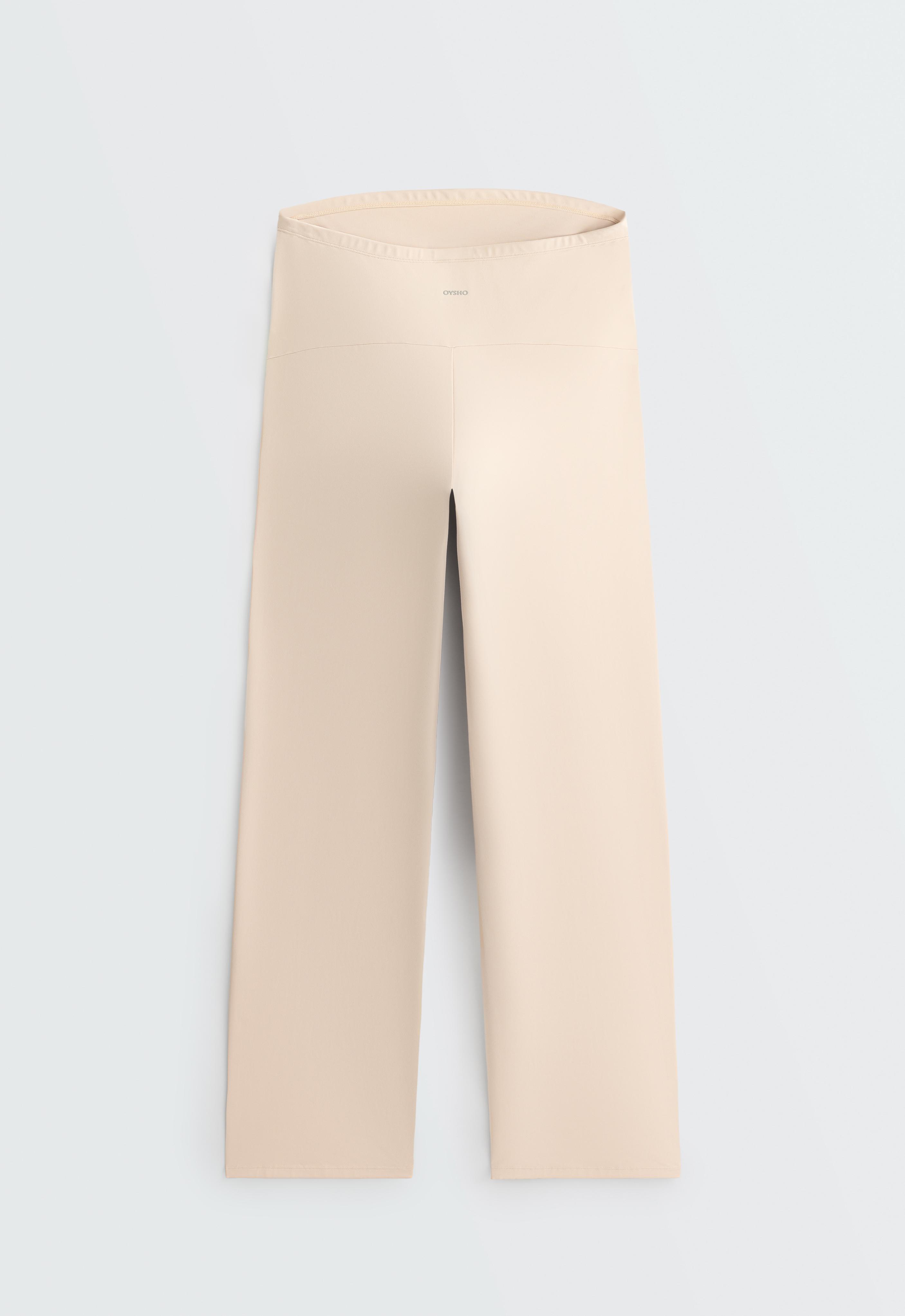 Comfortlux maternity straight-leg trousers — SAND