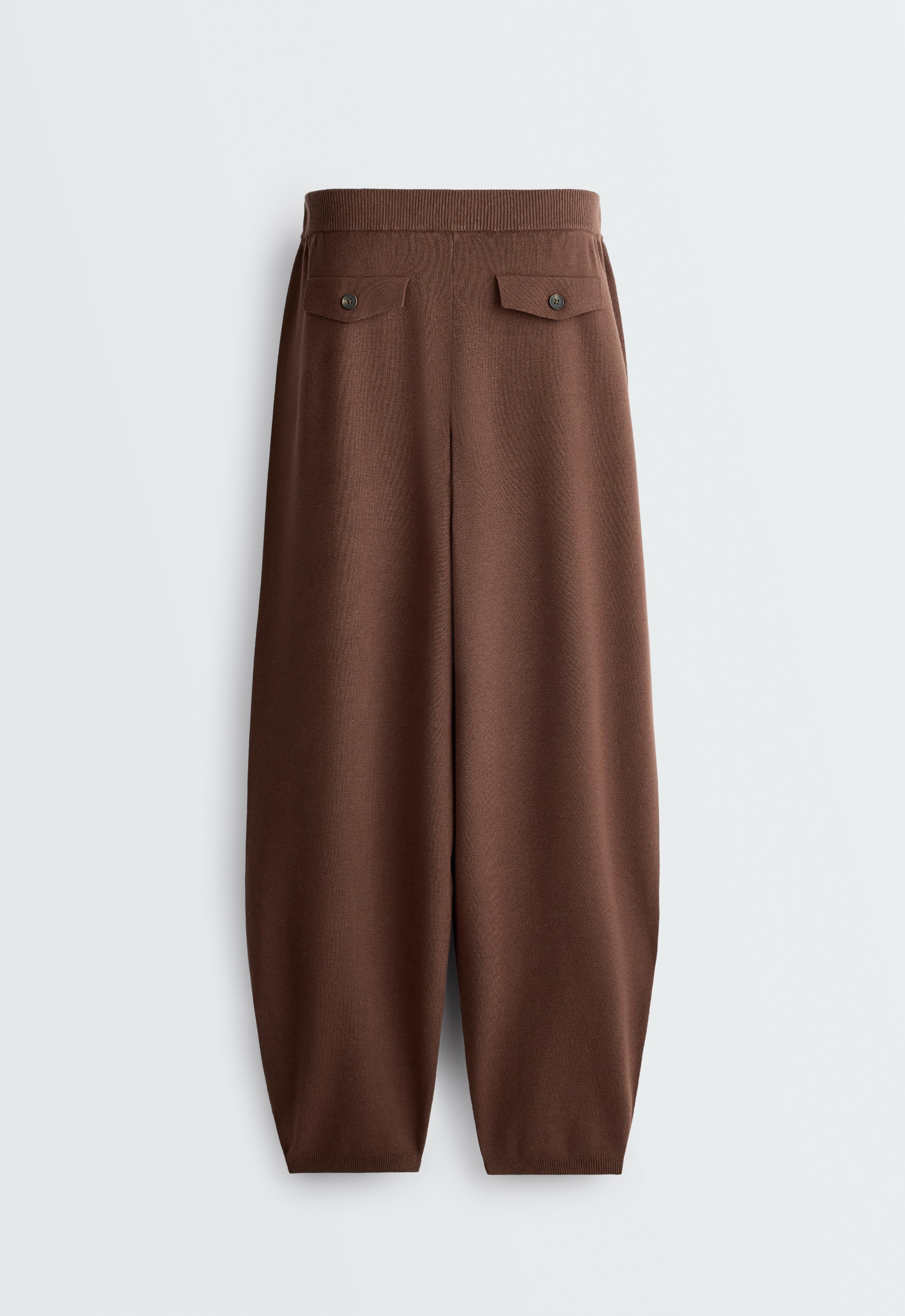 Balloon-fit knit trousers — COCOA